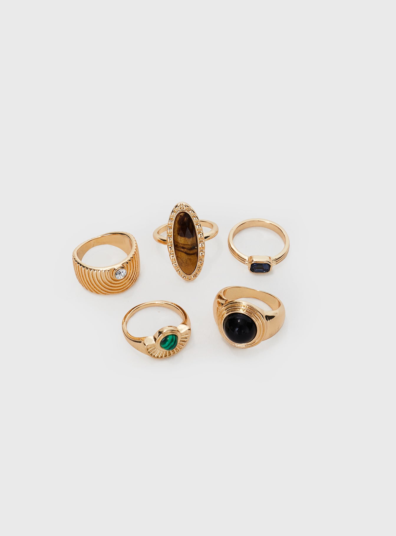 Quatro Ring Set Gold / Multi Buy Cheap Pices