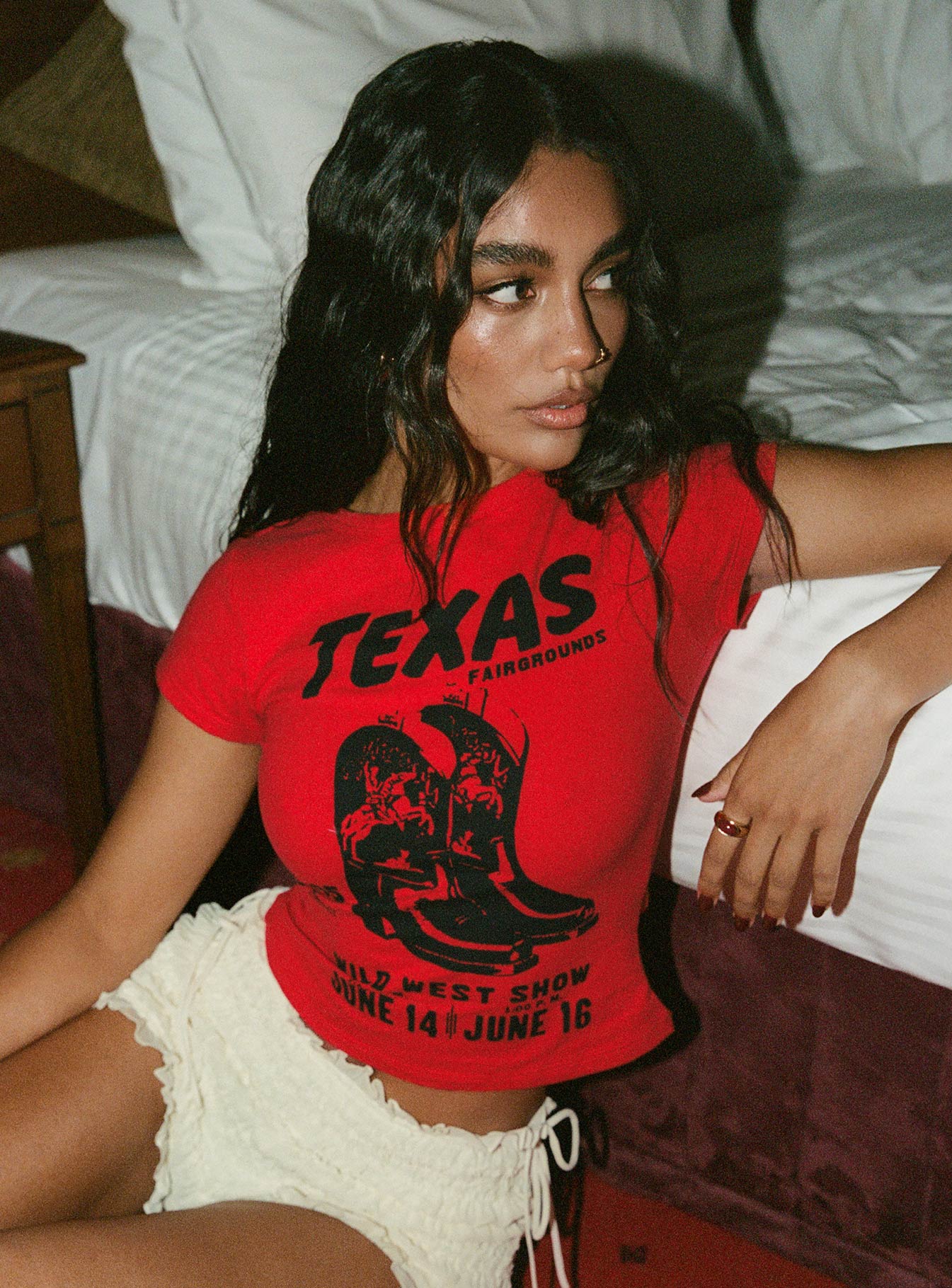 Texas Baby Tee Red Free Shipping With Mastercard