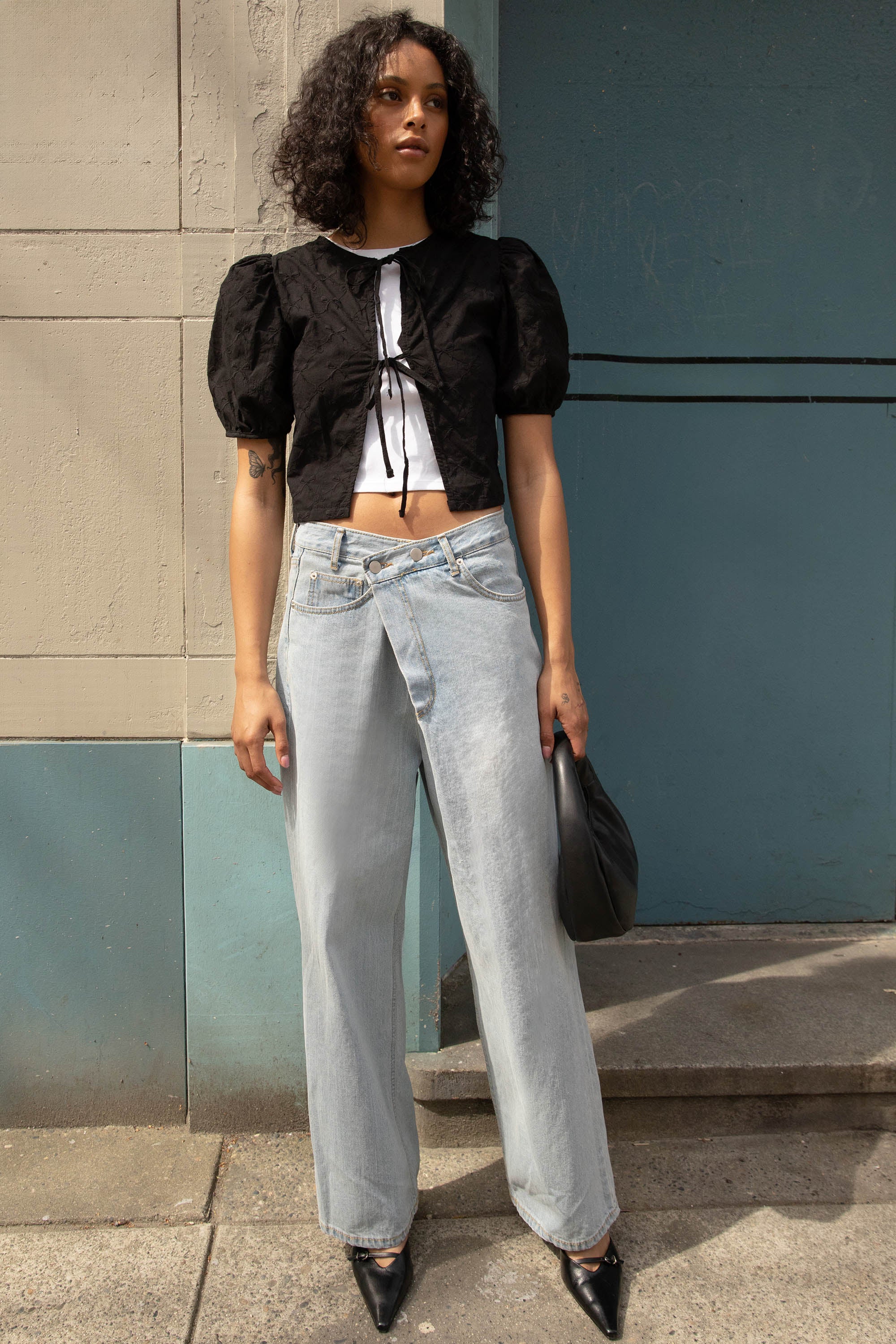 OVERSIZED CROSS-OVER JEANS Cheap Shop