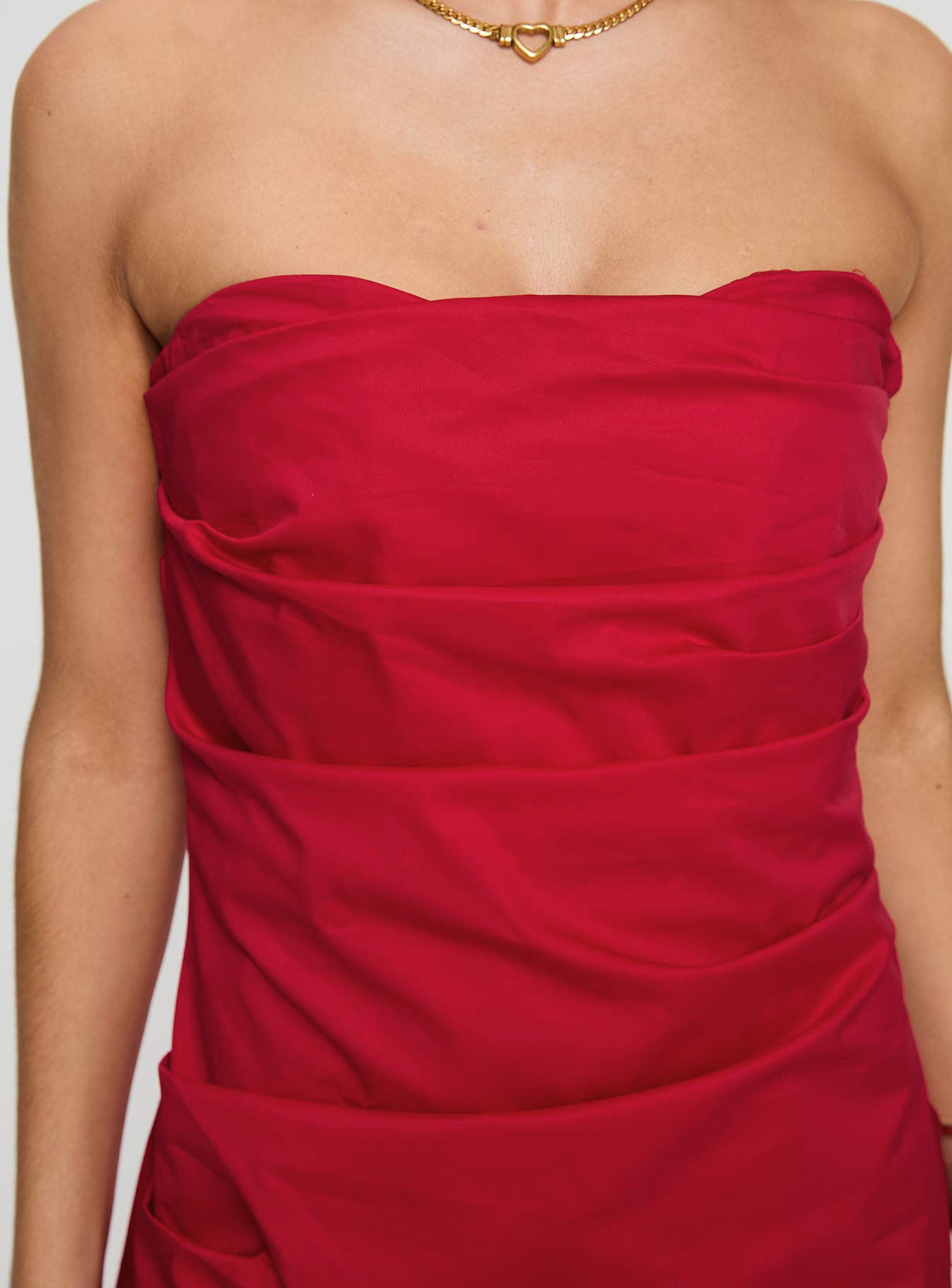 Bradwell Strapless Mini Dress Red Tall In China Sale Online