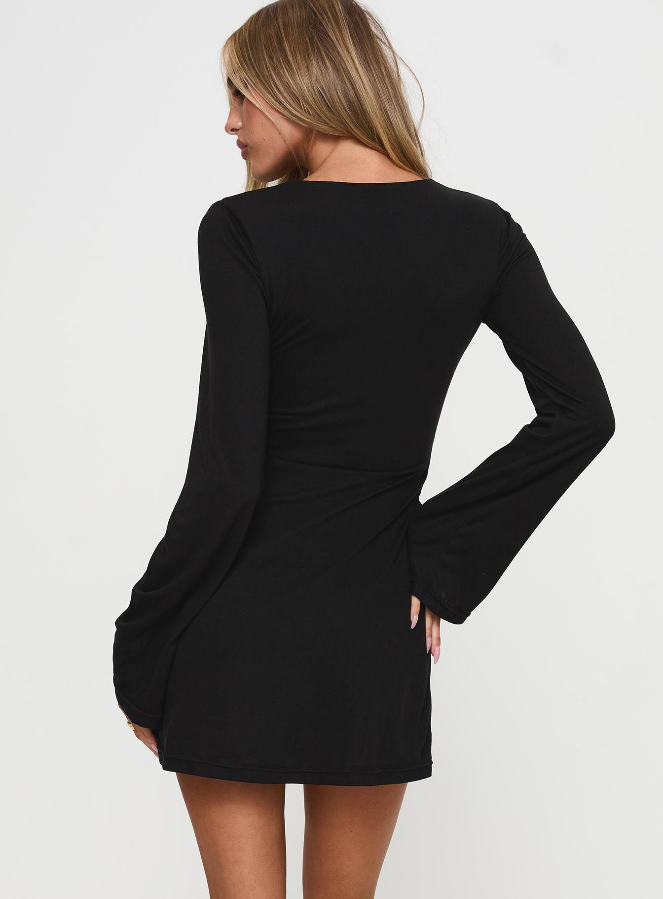 Dafnie Long Sleeve Mini Dress Black Genuine Cheap Online