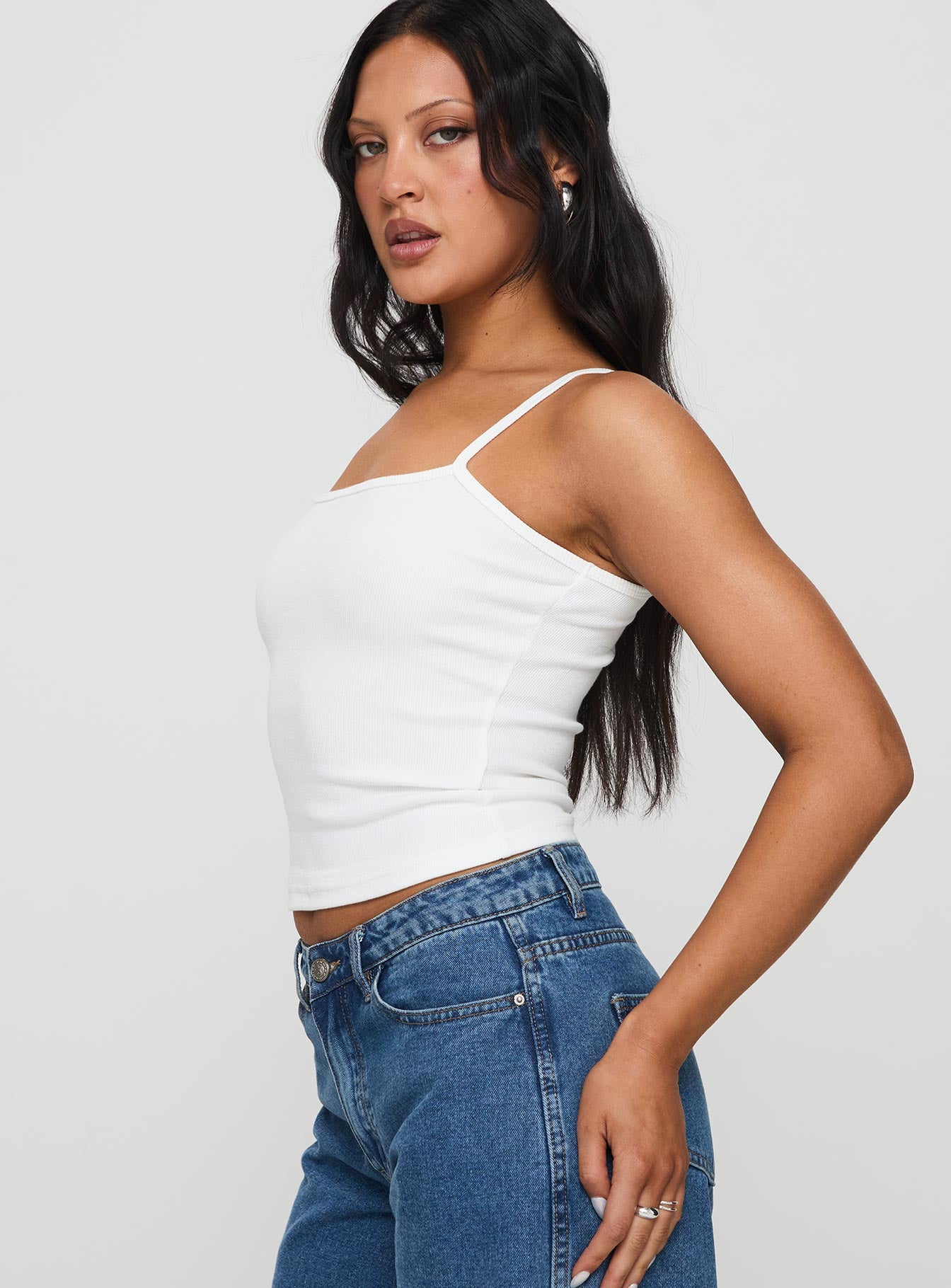 Baseline Rib Top White Cheap Online Online