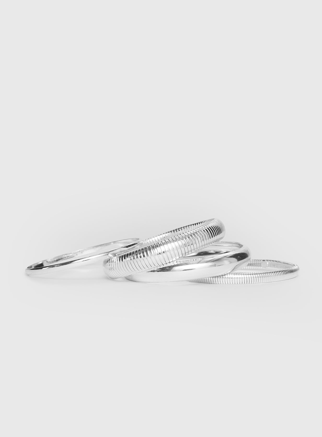 Dapperton Bangle Set Silver Sale Comfortable