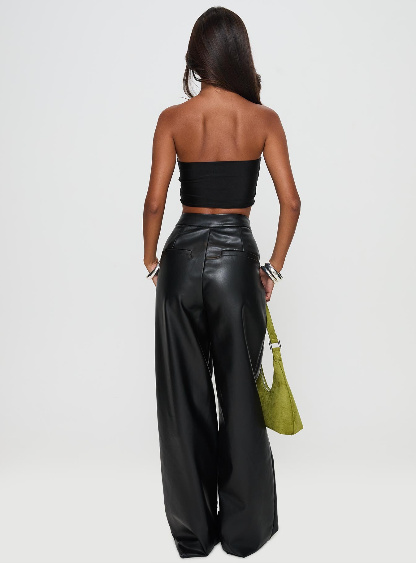 Tempted Faux Leather Pant Black Sale With Paypal