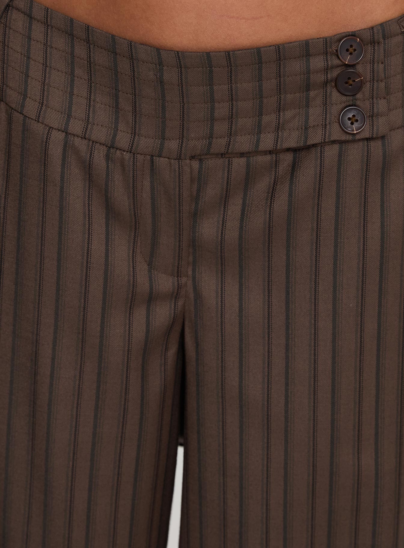 Cedars Low Rise Pant Brown Stripe Shop For Sale