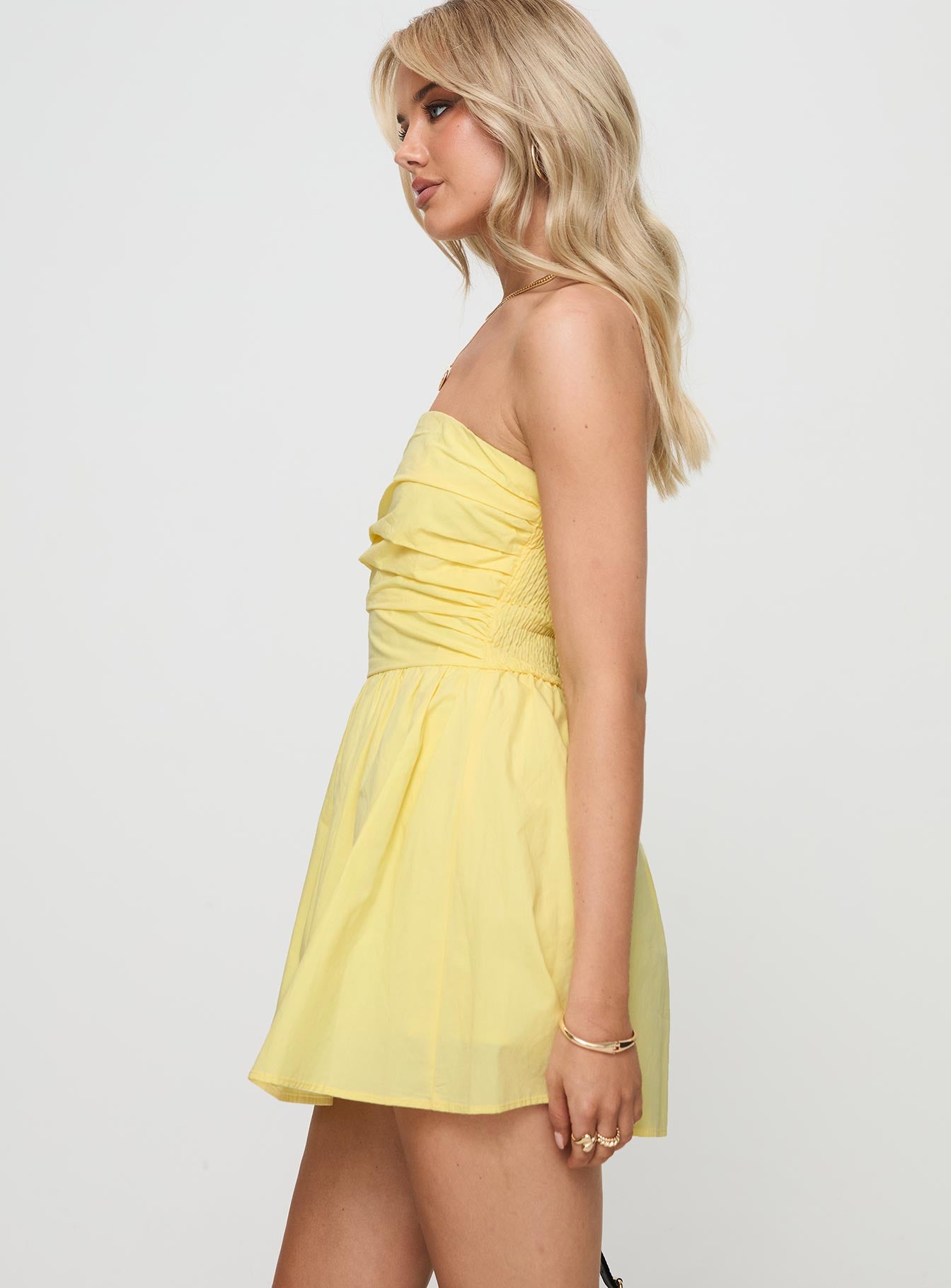 Salty Breeze Romper Lemon Clearance Extremely