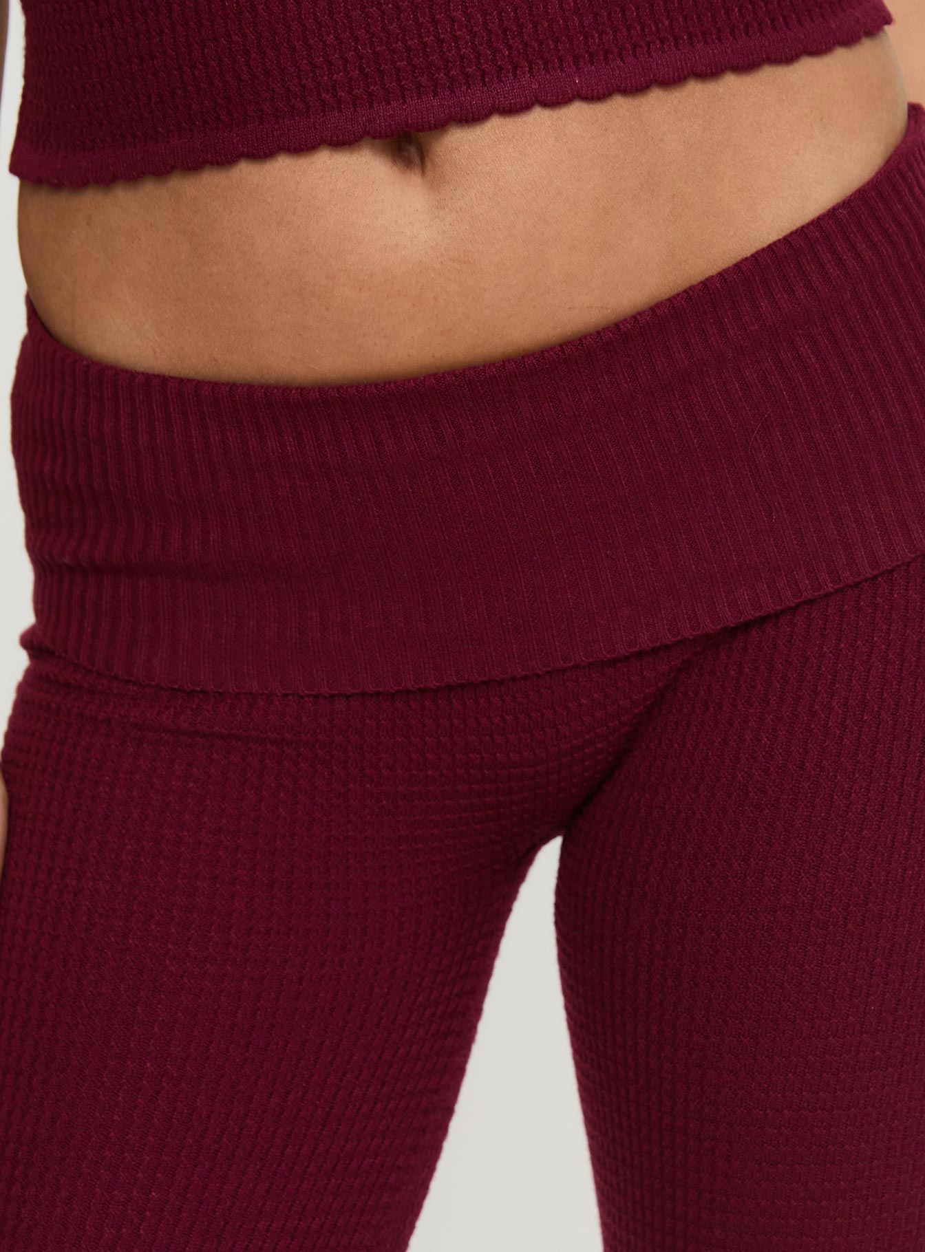 Closed Eyes Flared Pants Maroon Visit New Online