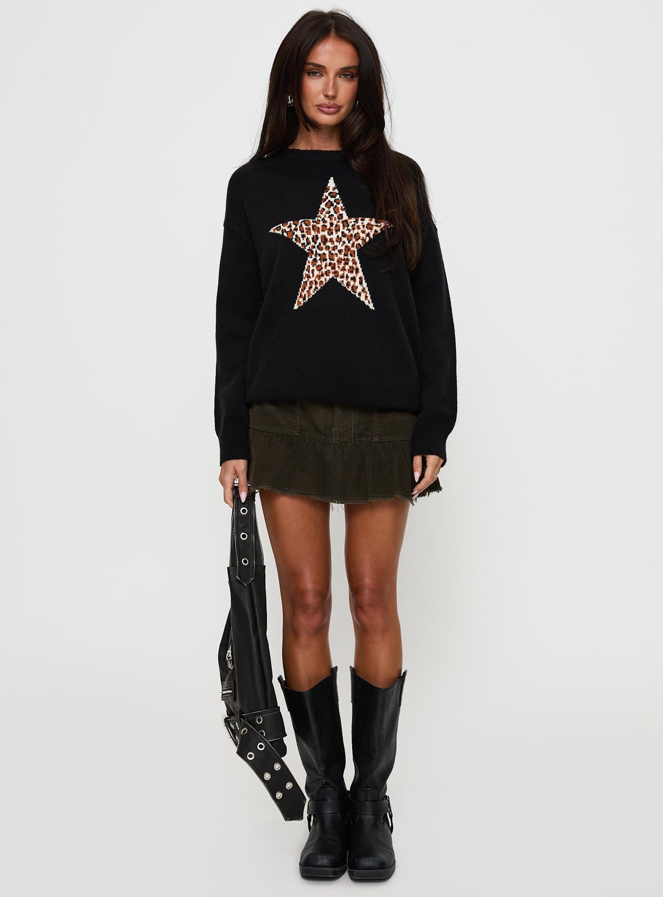 Run The Party Knit Sweater Black Cheapest