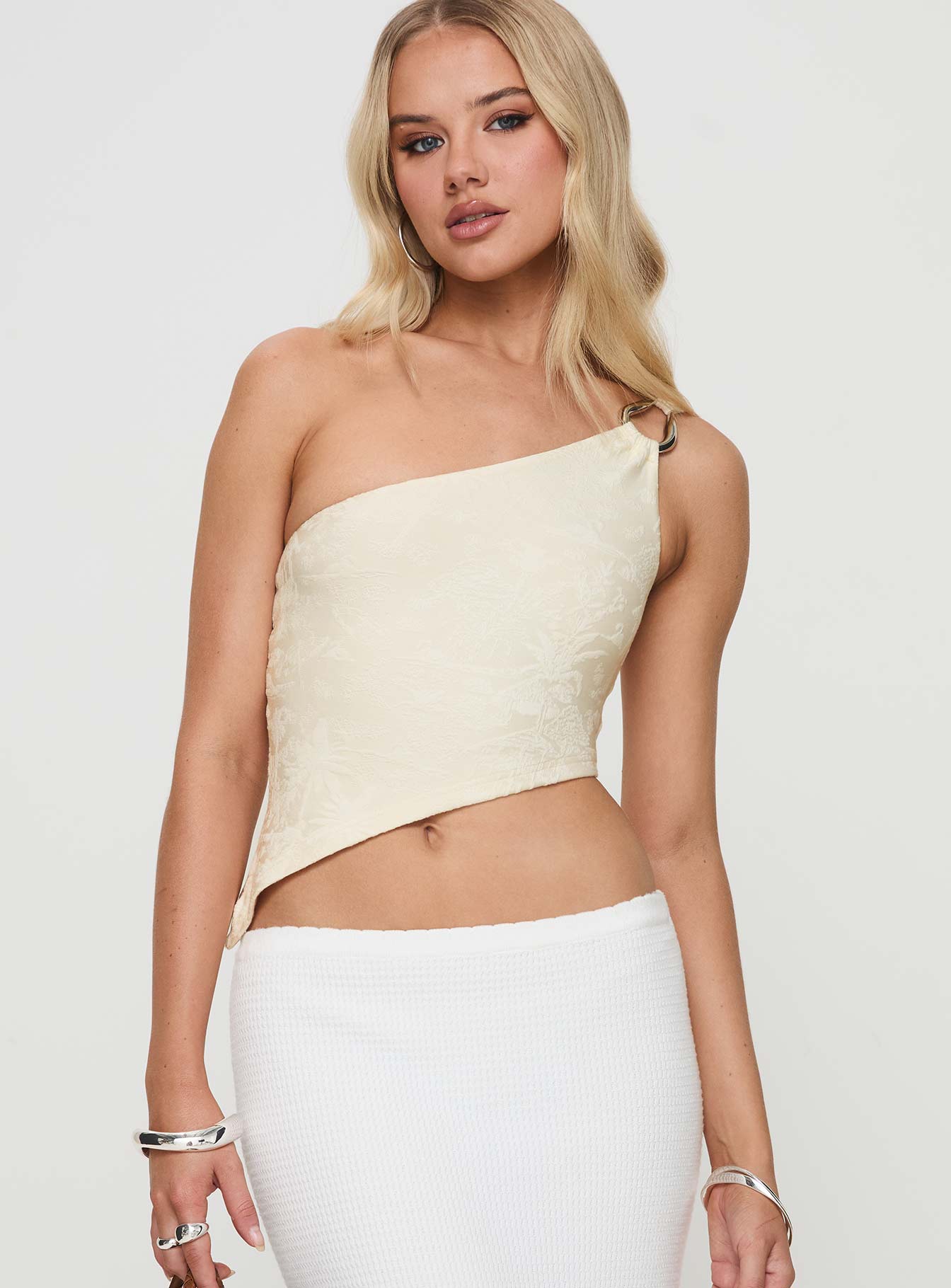 Toomba One Shoulder Top Ivory Clearance Store For Sale