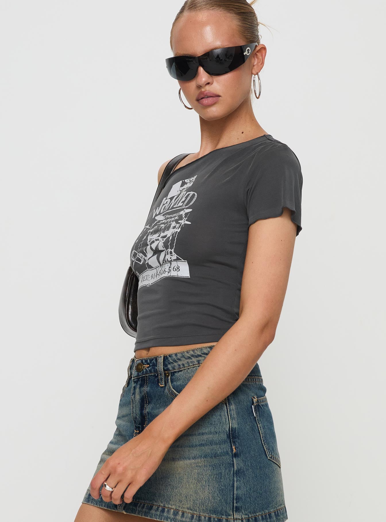 Star Wanted Asymmetrical Tee Grey Nicekicks Cheap Pice