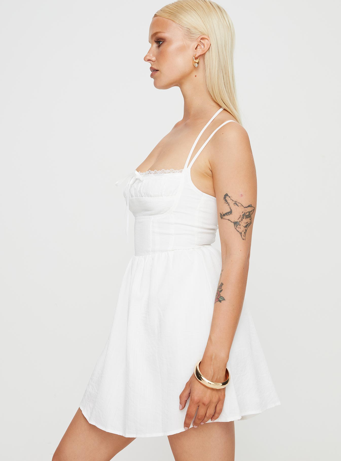 Trynia Mini Dress White Buy Cheap With Credit Card