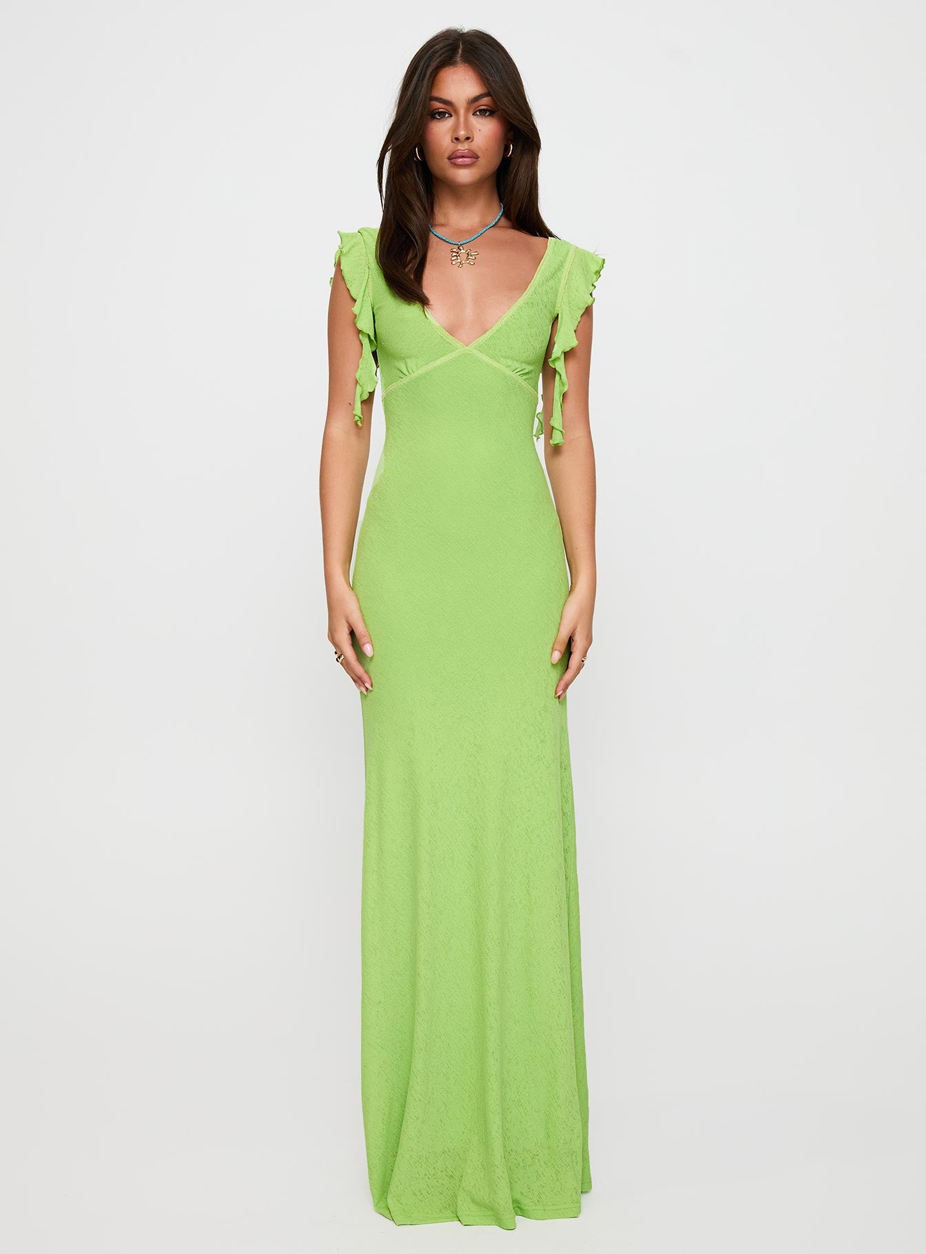 Soleila Maxi Dress Green Tonal Free Shipping Shop Offer