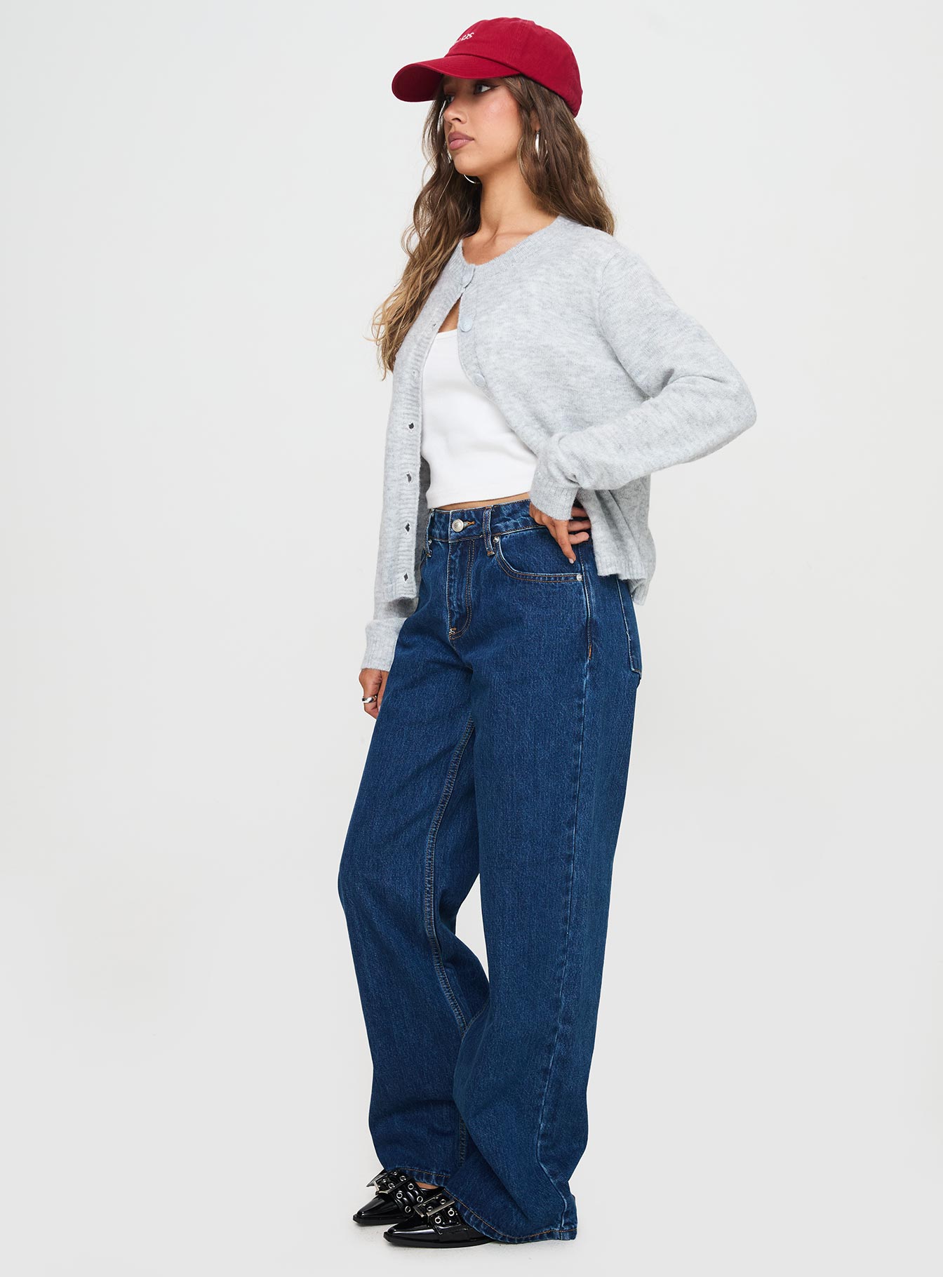 Shima Low Rise Slouch Jeans Mid Wash Cheap Sale Best Store To Get