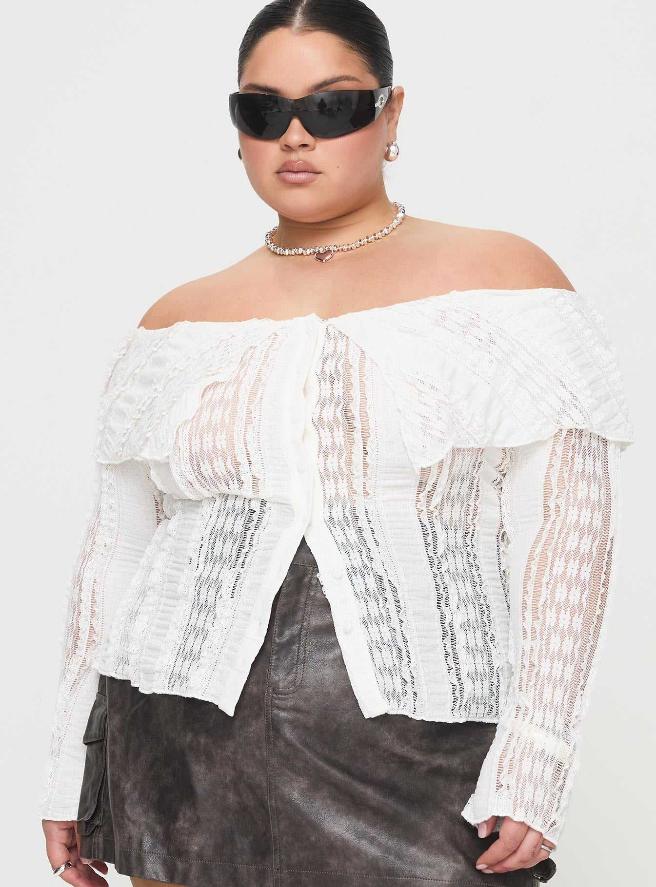 Lisbeth Off The Shoulder Top White Curve Get Authentic Sale Online