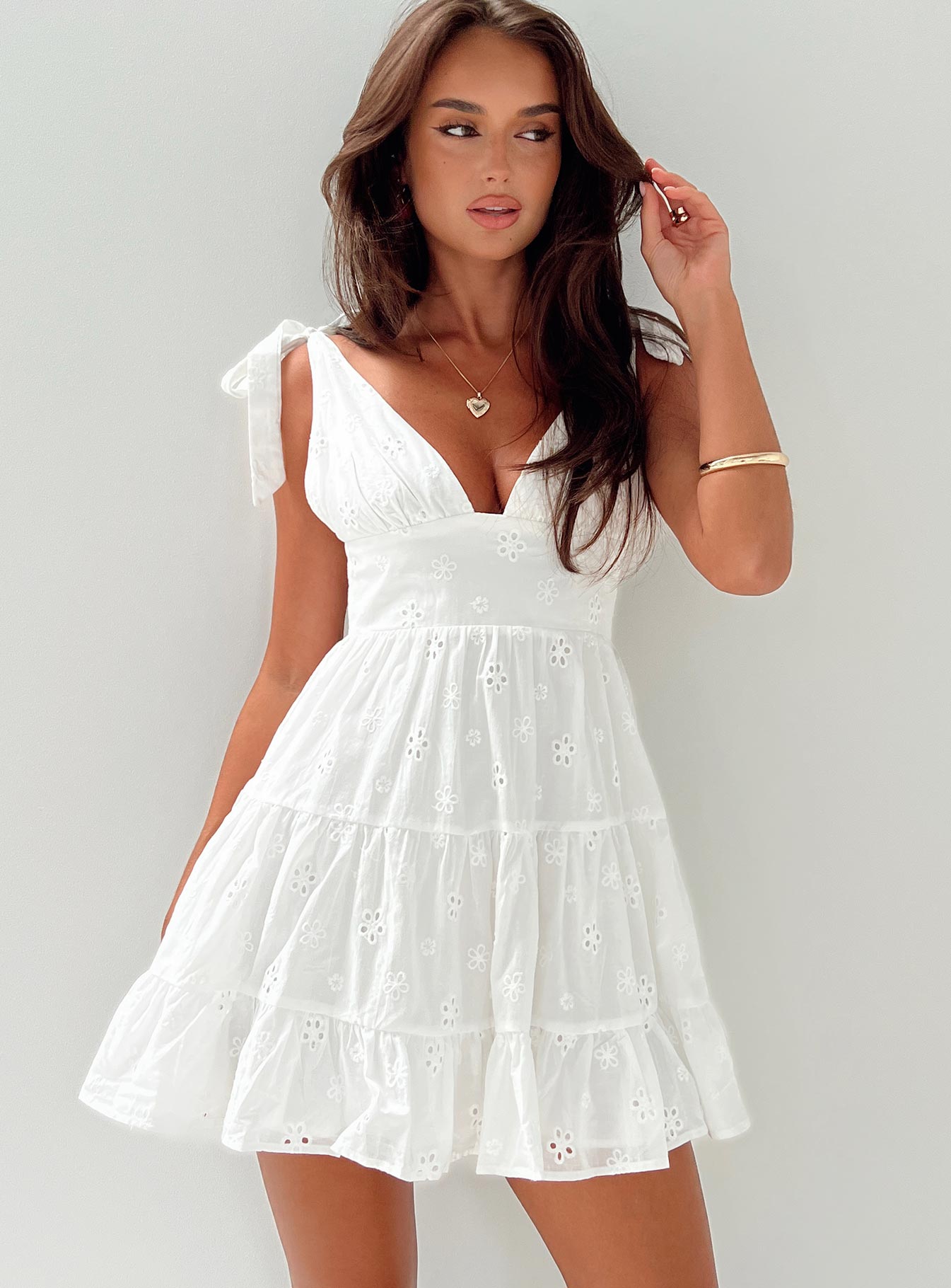 Galvis Mini Dress White Tall Clearance Pick A Best