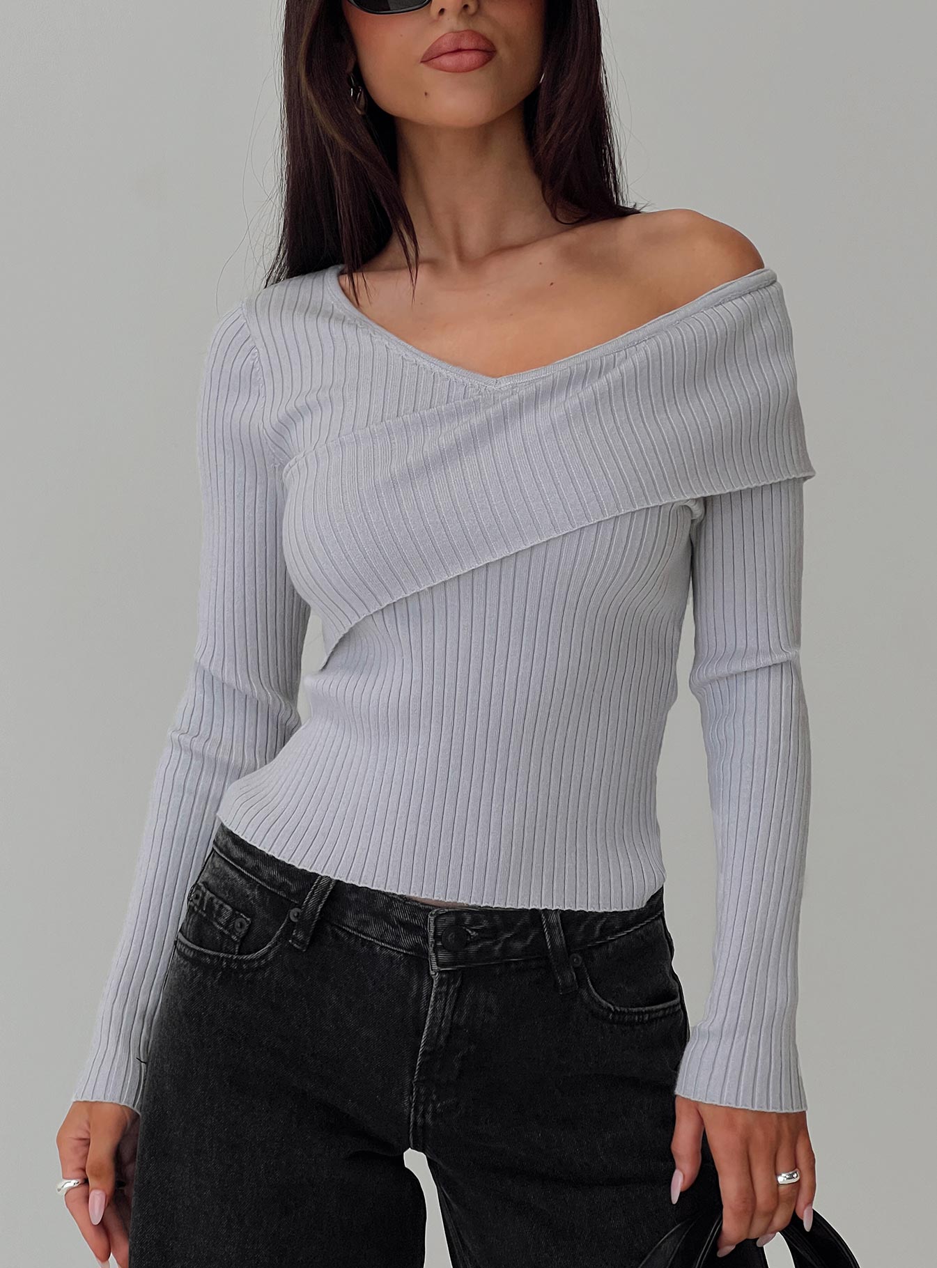 Nolia Long Sleeve Top Grey Outlet New Styles