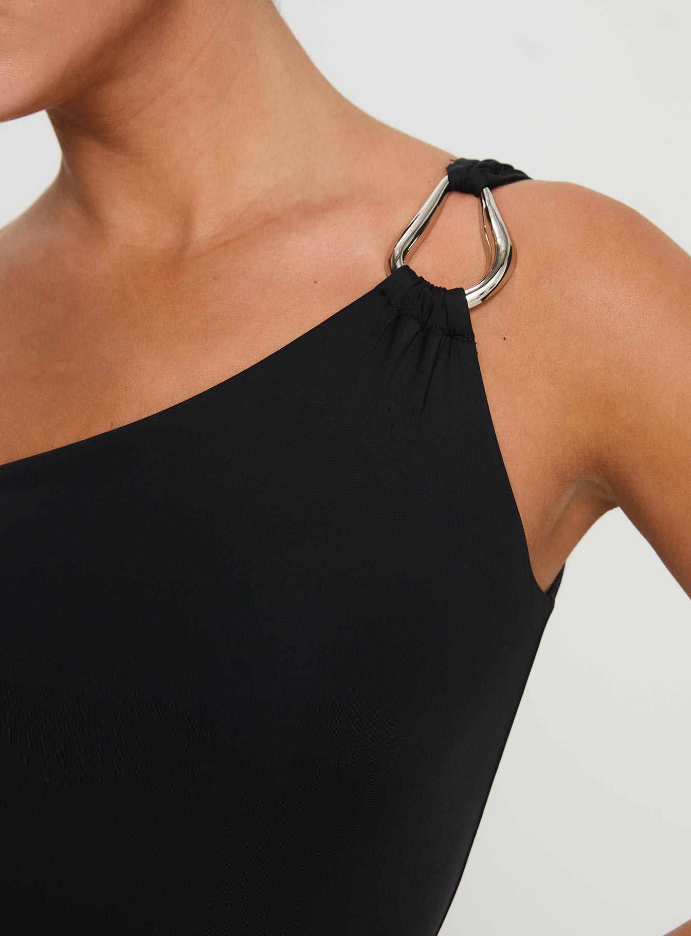 Talija One Shoulder Bodysuit Black Tall Sale Original