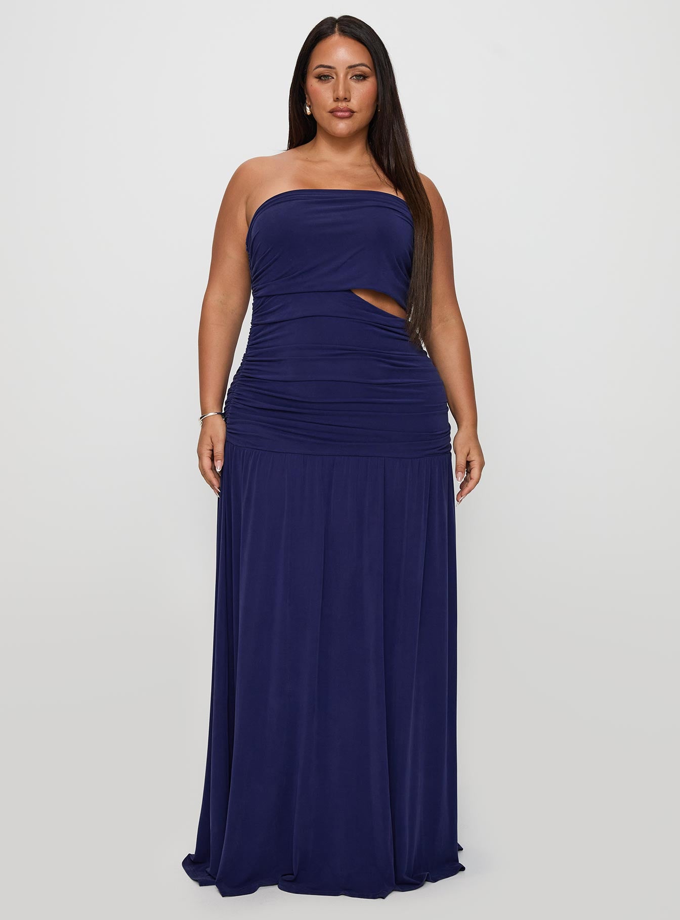 Grandeur Strapless Maxi Dress Navy Curve Footlocker Finishline Sale Online