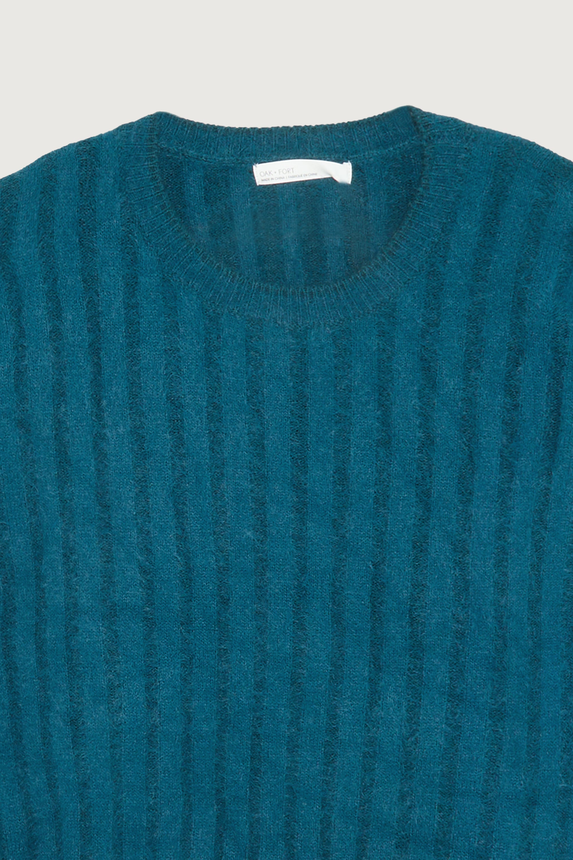 FUZZY RIBBED SWEATER Choice For Sale