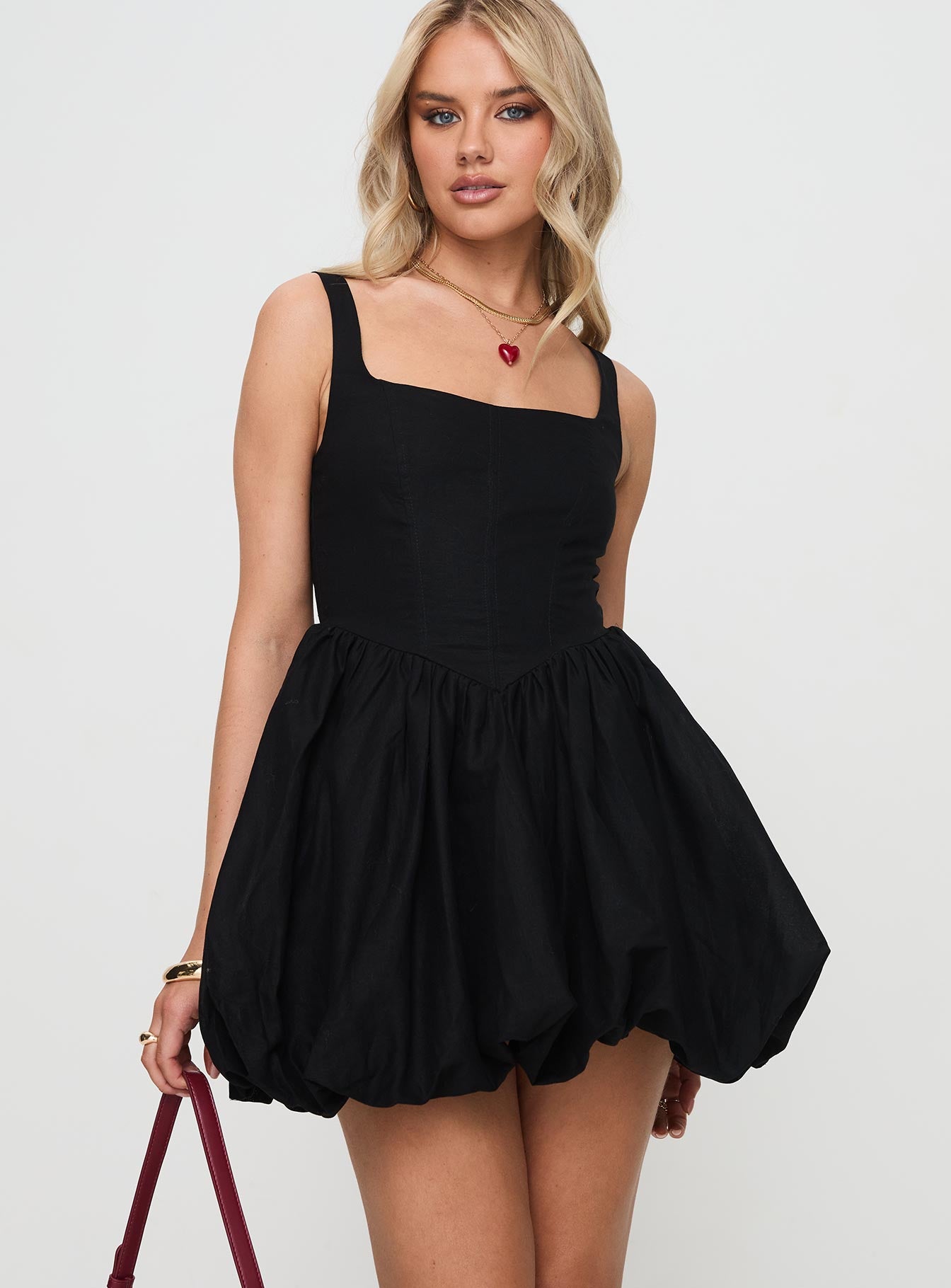 Alcott Bubble Hem Mini Dress Black Outlet Sale Online