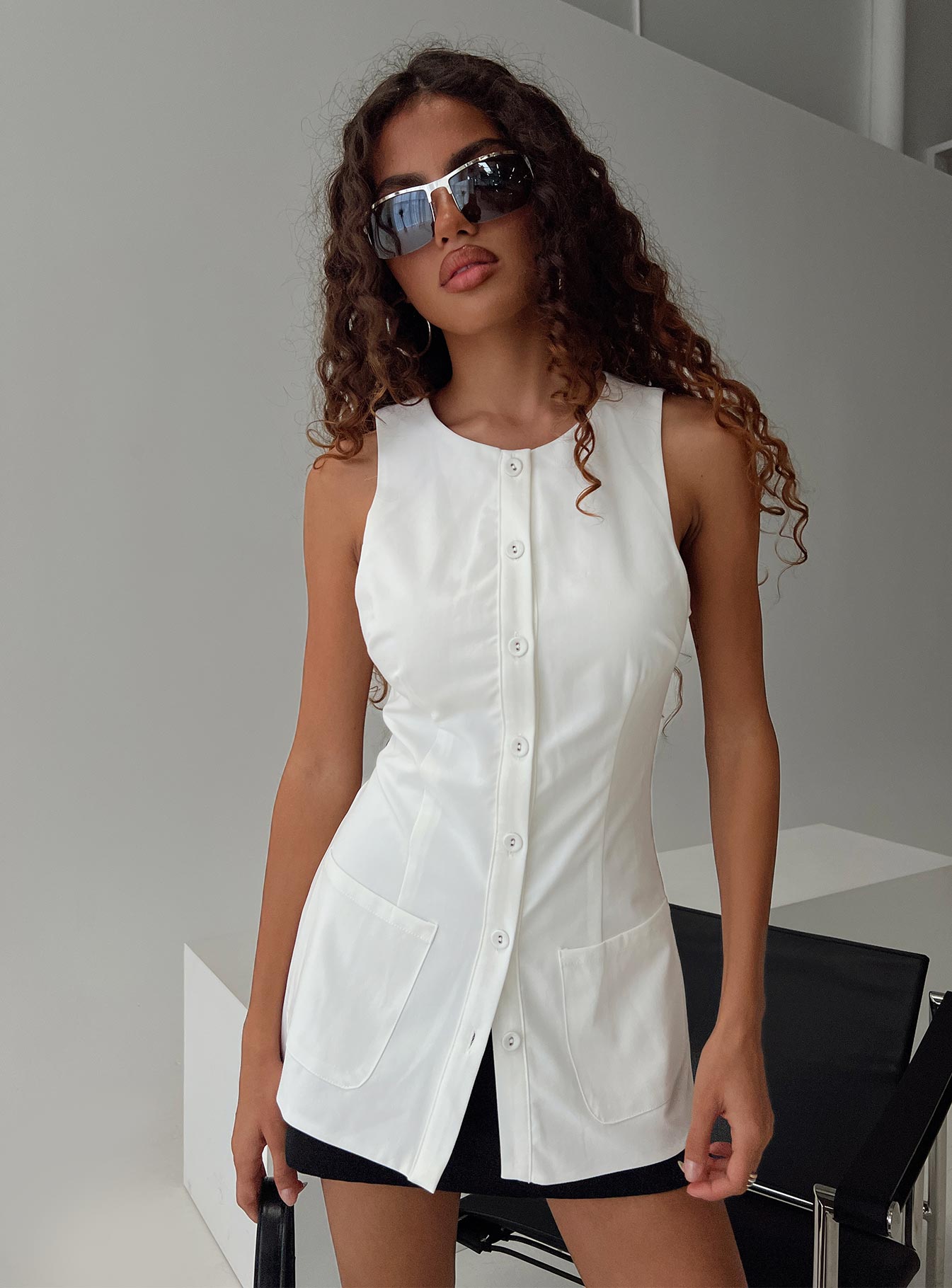 Mystick Vest Top White Shop For Sale