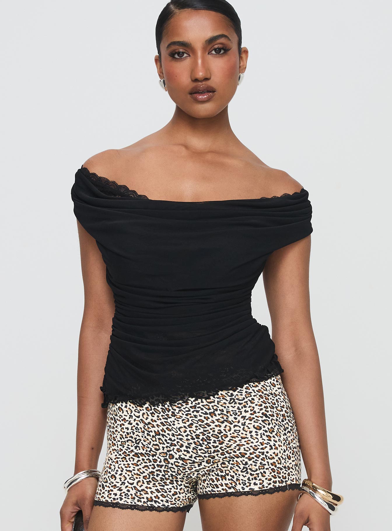 Sonnie Off Shoulder Top Black Cheap Sale Shop