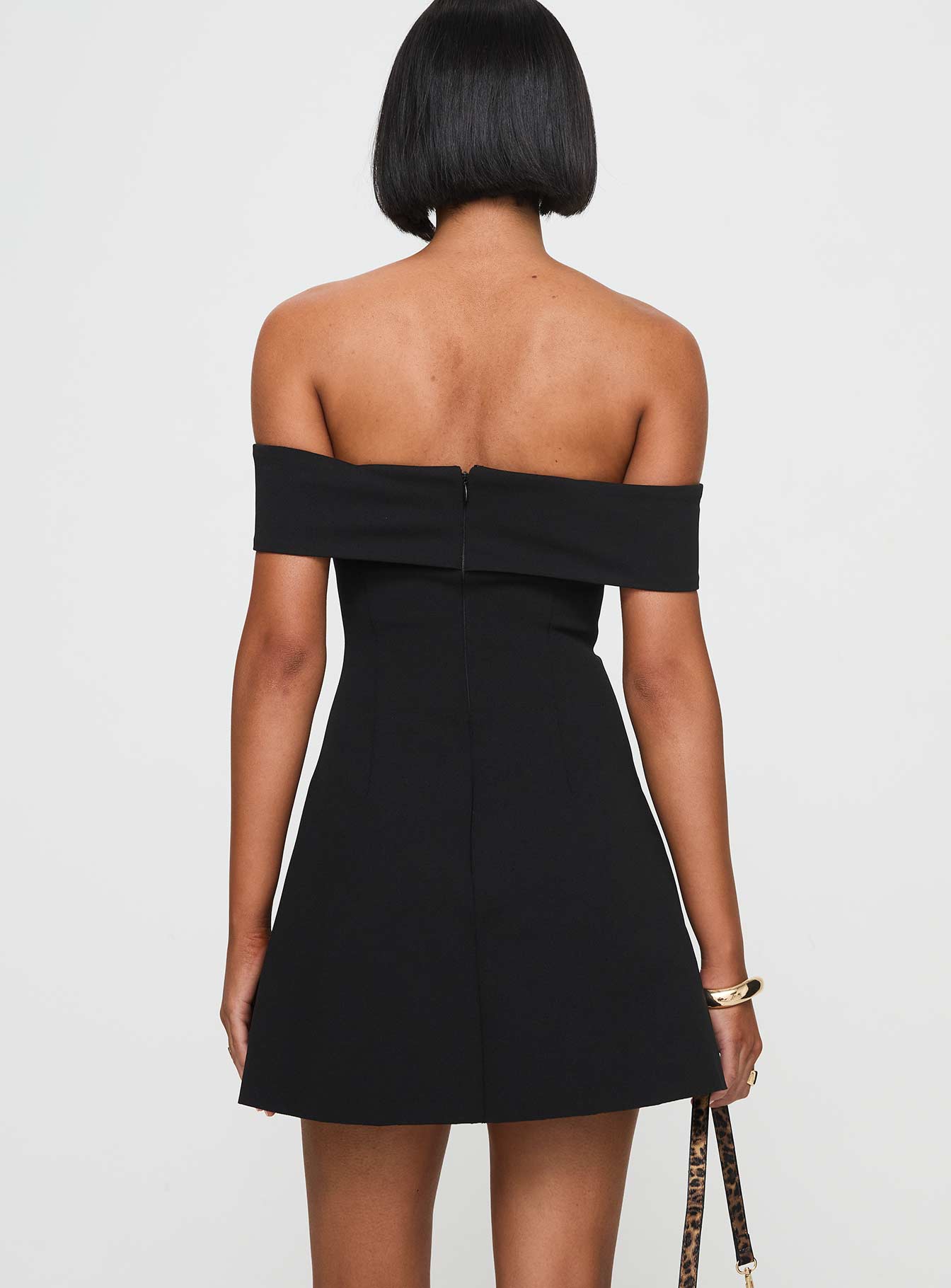 Lanes Off The Shoulder Mini Dress Black Tall Online