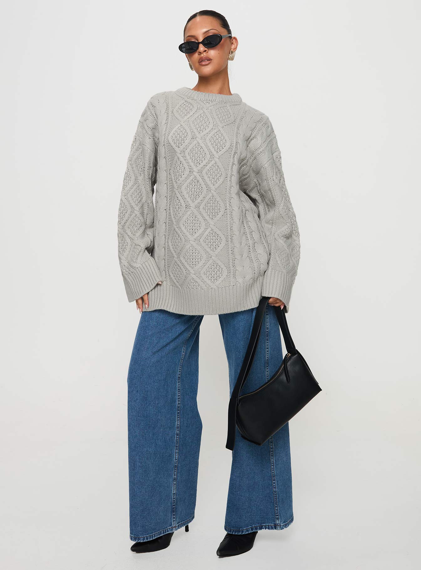 Gigi Knit Sweater Cloud Cheap Online Store Manchester