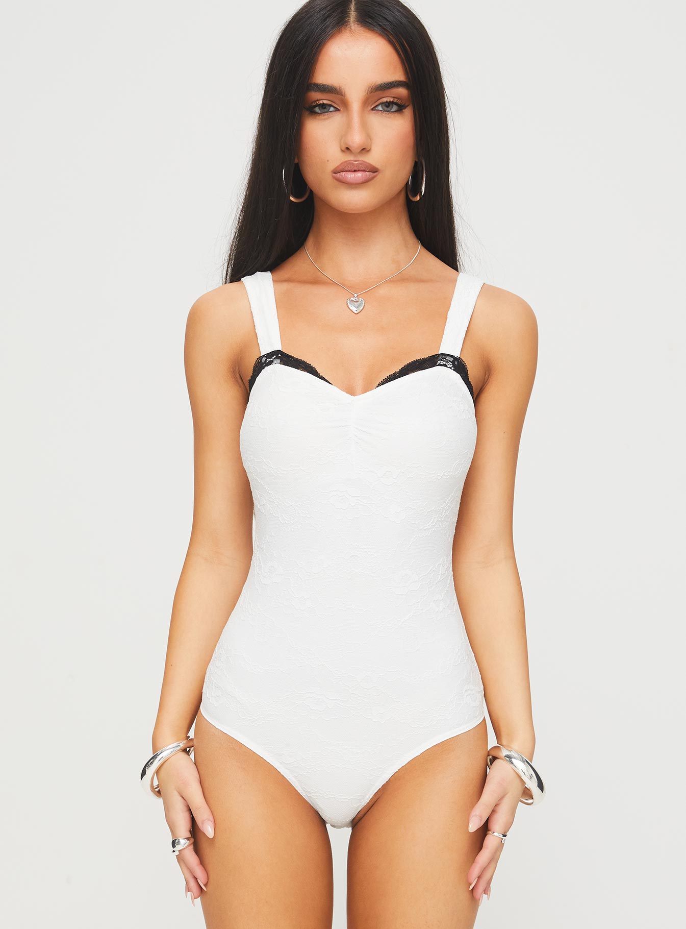 Landry Lace Bodysuit White Cheap Usa Stockist