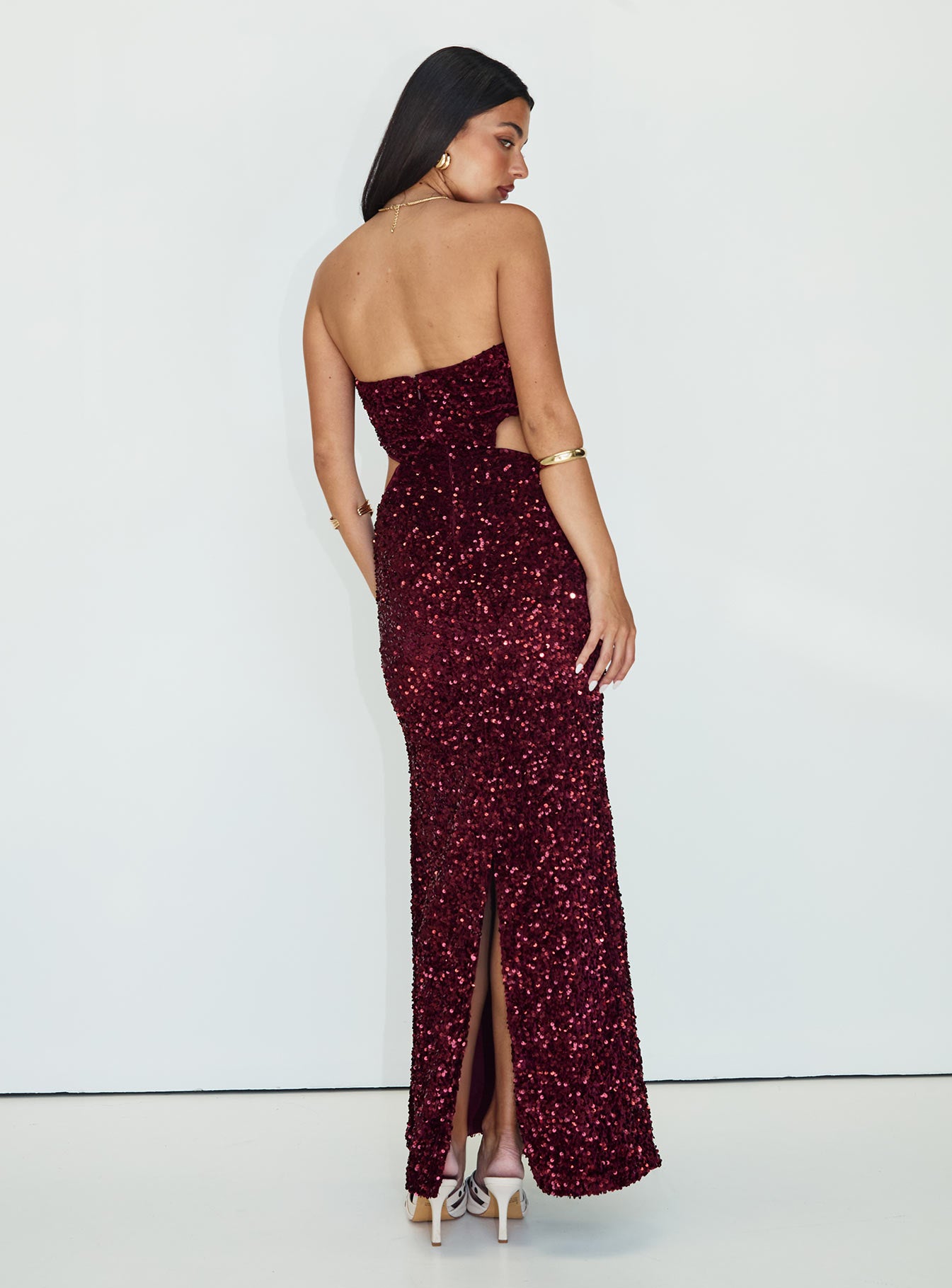 Regalia Strapless Maxi Dress Burgundy Official Site Cheap Online