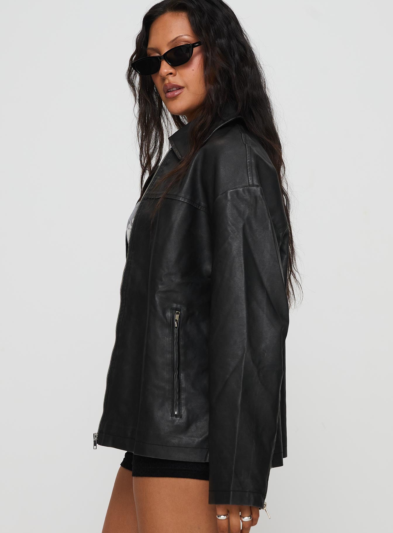 Napoleon Faux Leather Jacket Black Buy Cheap Clearance