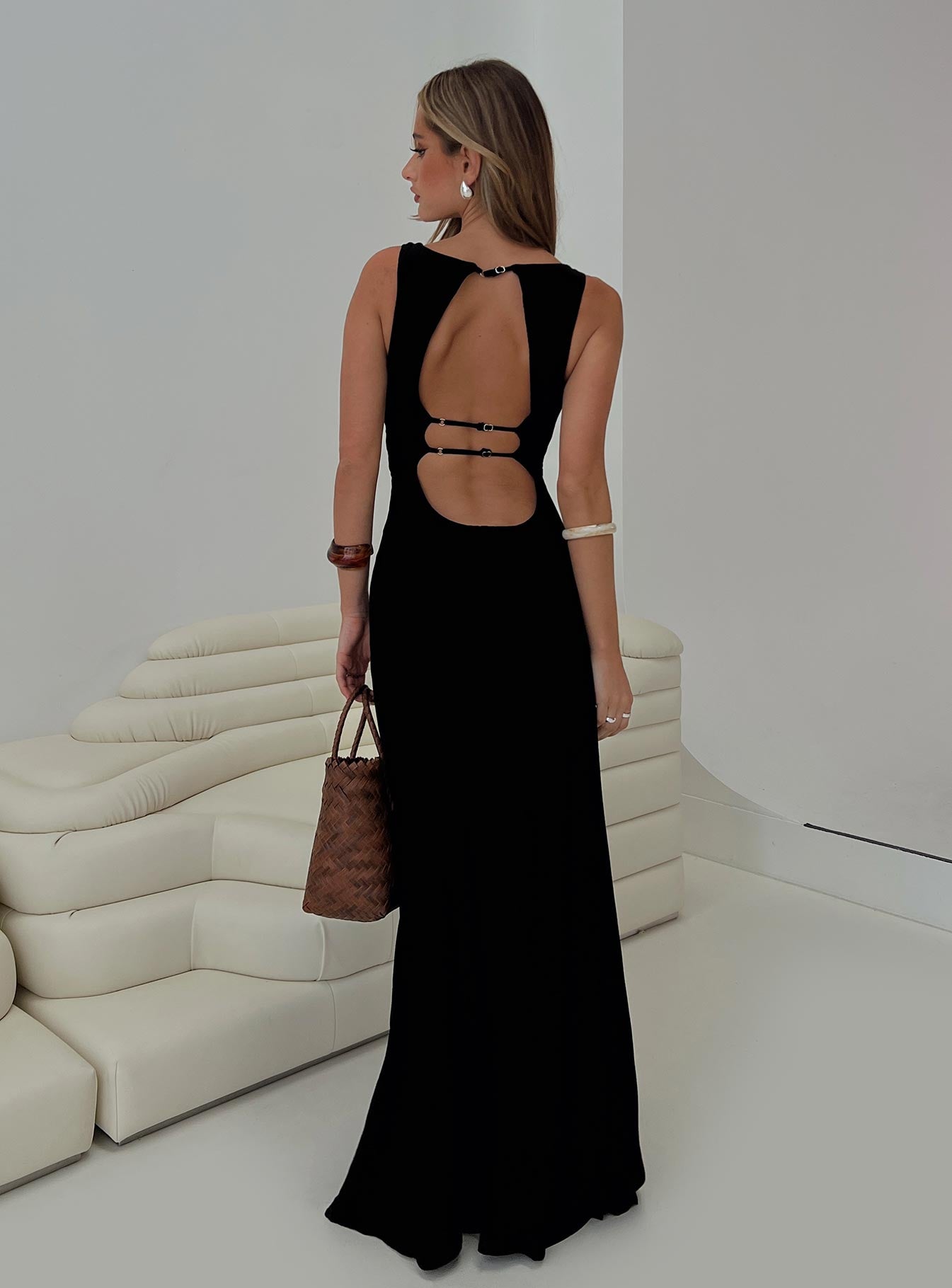 Ace Of Hearts Backless Maxi Dress Black Cheap Sale Footlocker Pictures