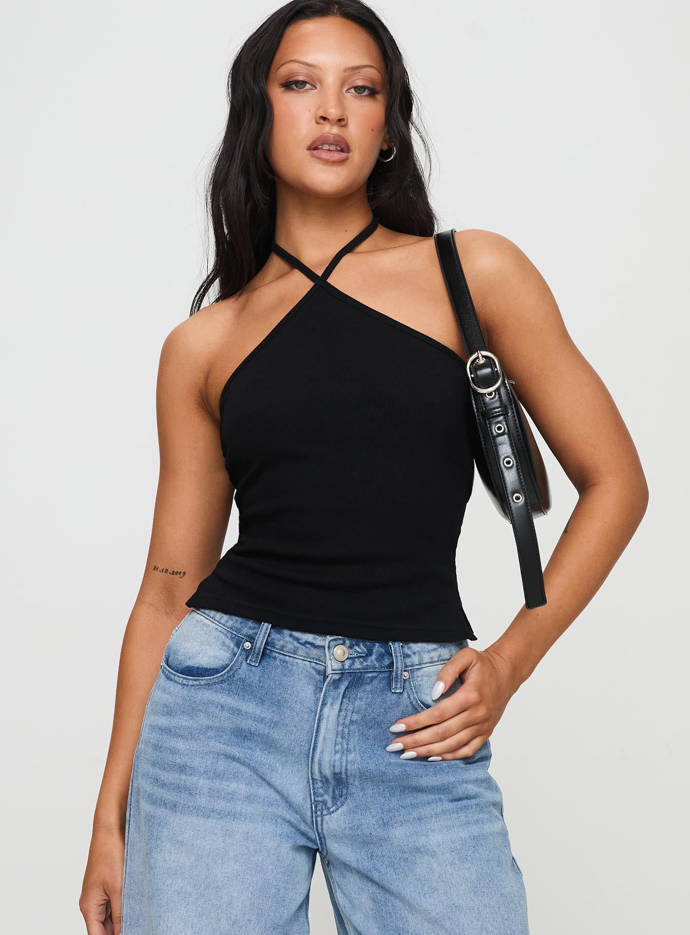 Baseline Halter Rib Top Black For Nice Cheap Online