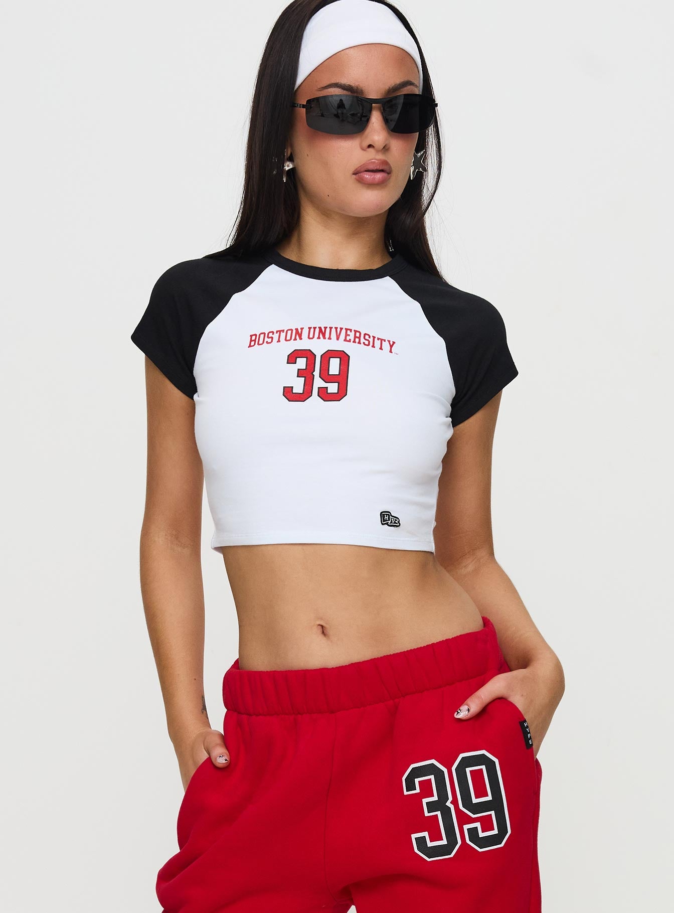 Boston Homerun Graphic Top White / Black Geniue Stockist Cheap Online