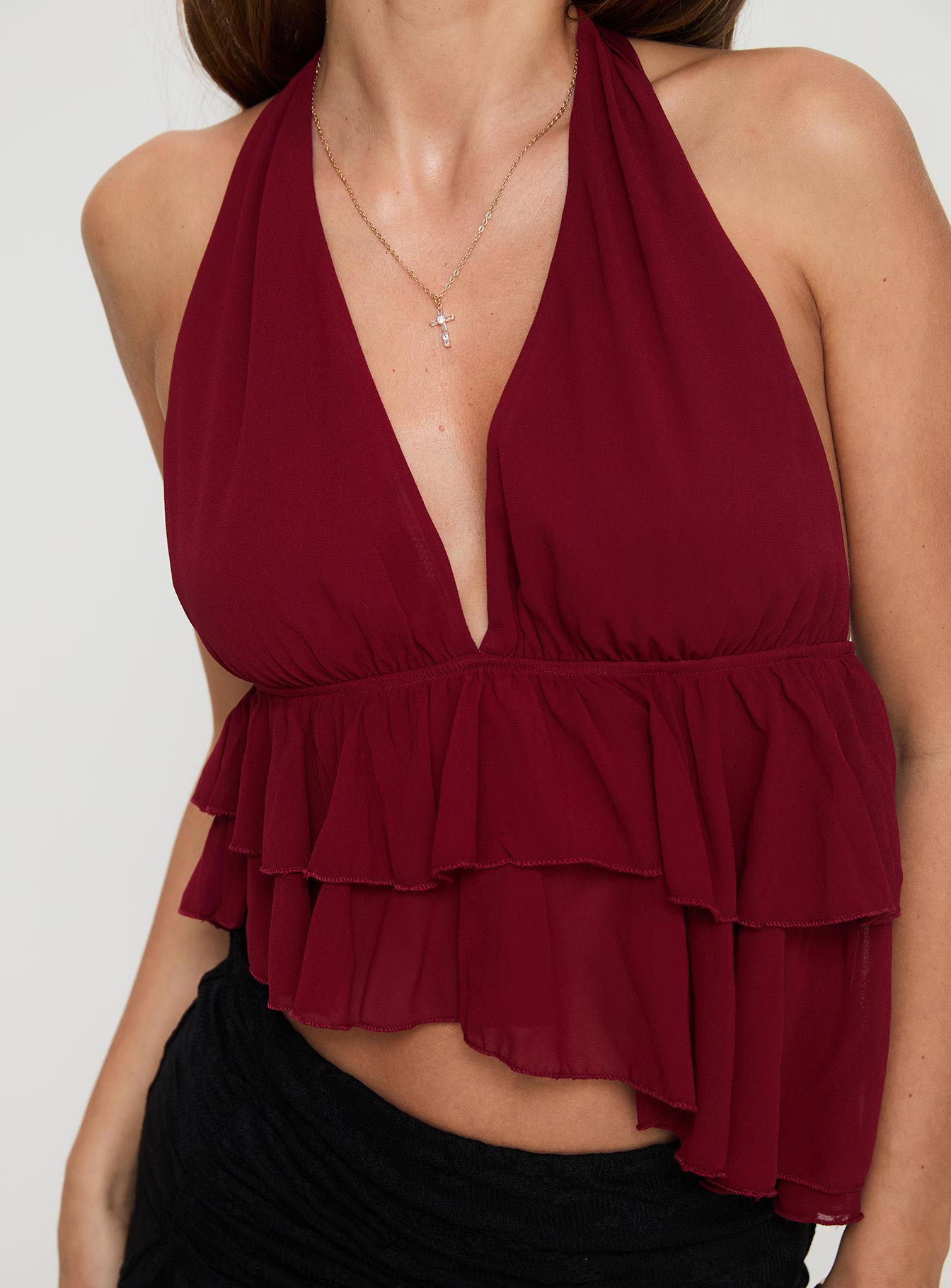 Philomela Top Burgundy Buy Cheap Discounts