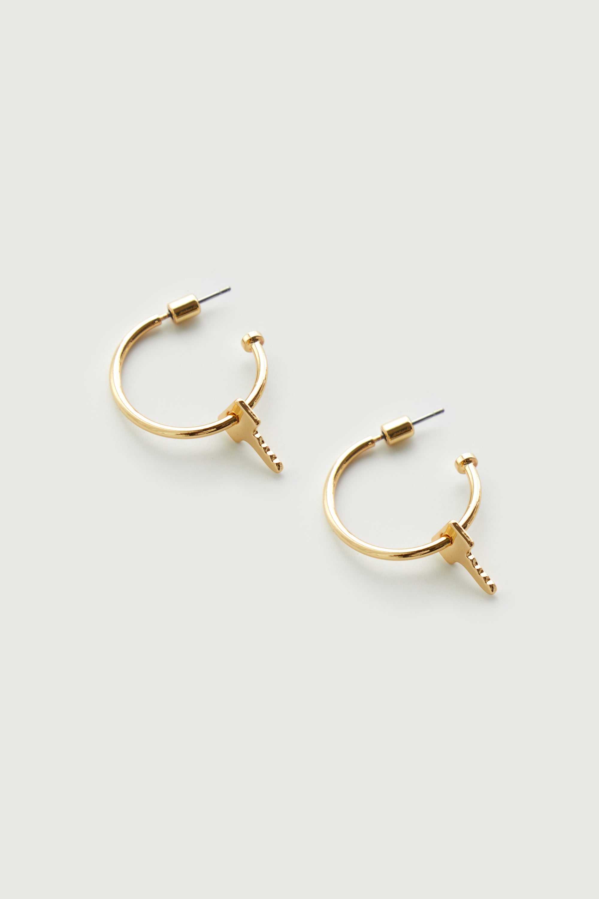 KEY CHARM HOOP EARRING Sale With Paypal