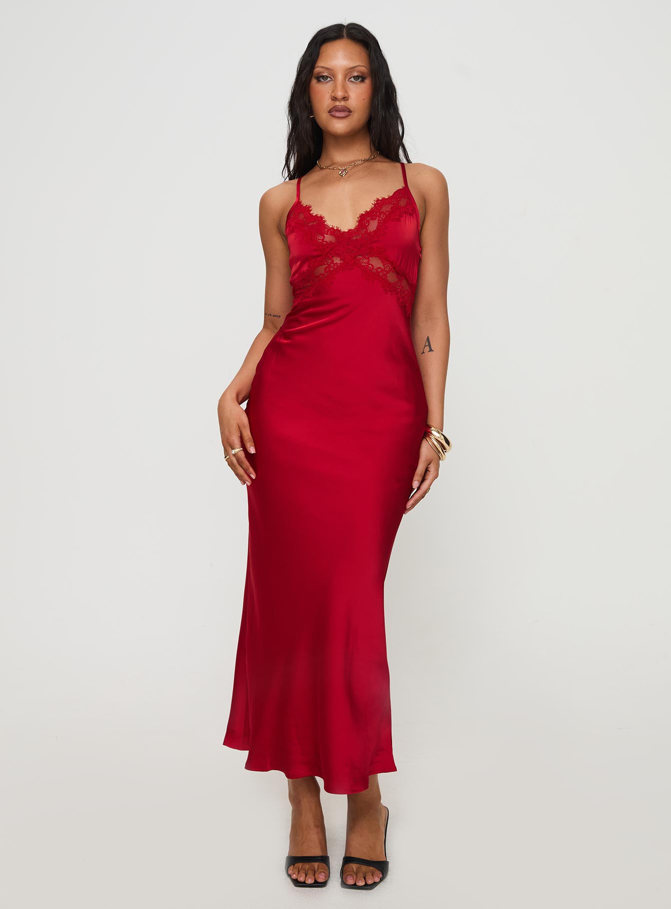 Treasure Bias Cut Maxi Dress Red Pictures Cheap Online