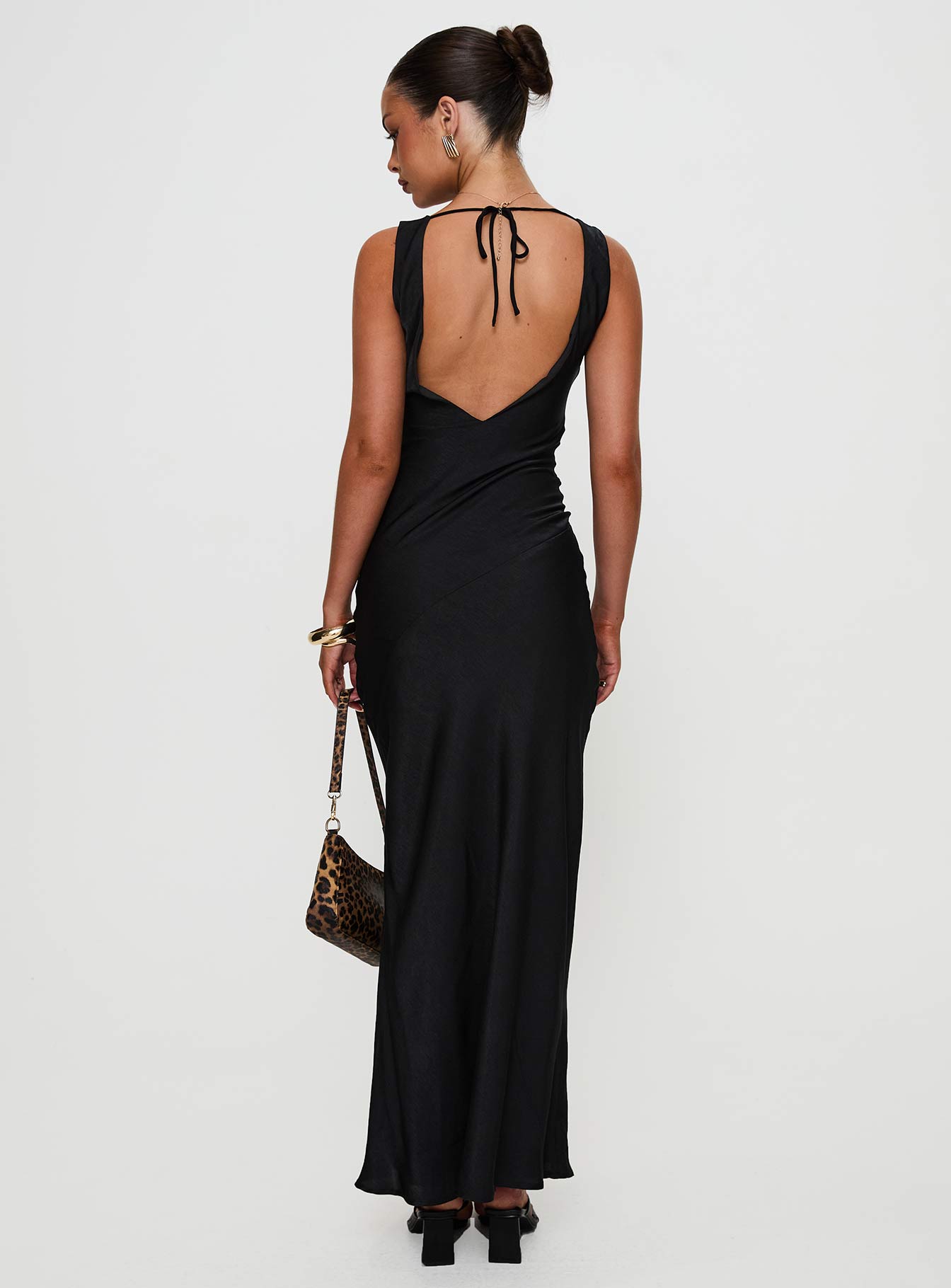 Make Memories Cowl Neck Maxi Dress Black Cheap Sale With Credit Card