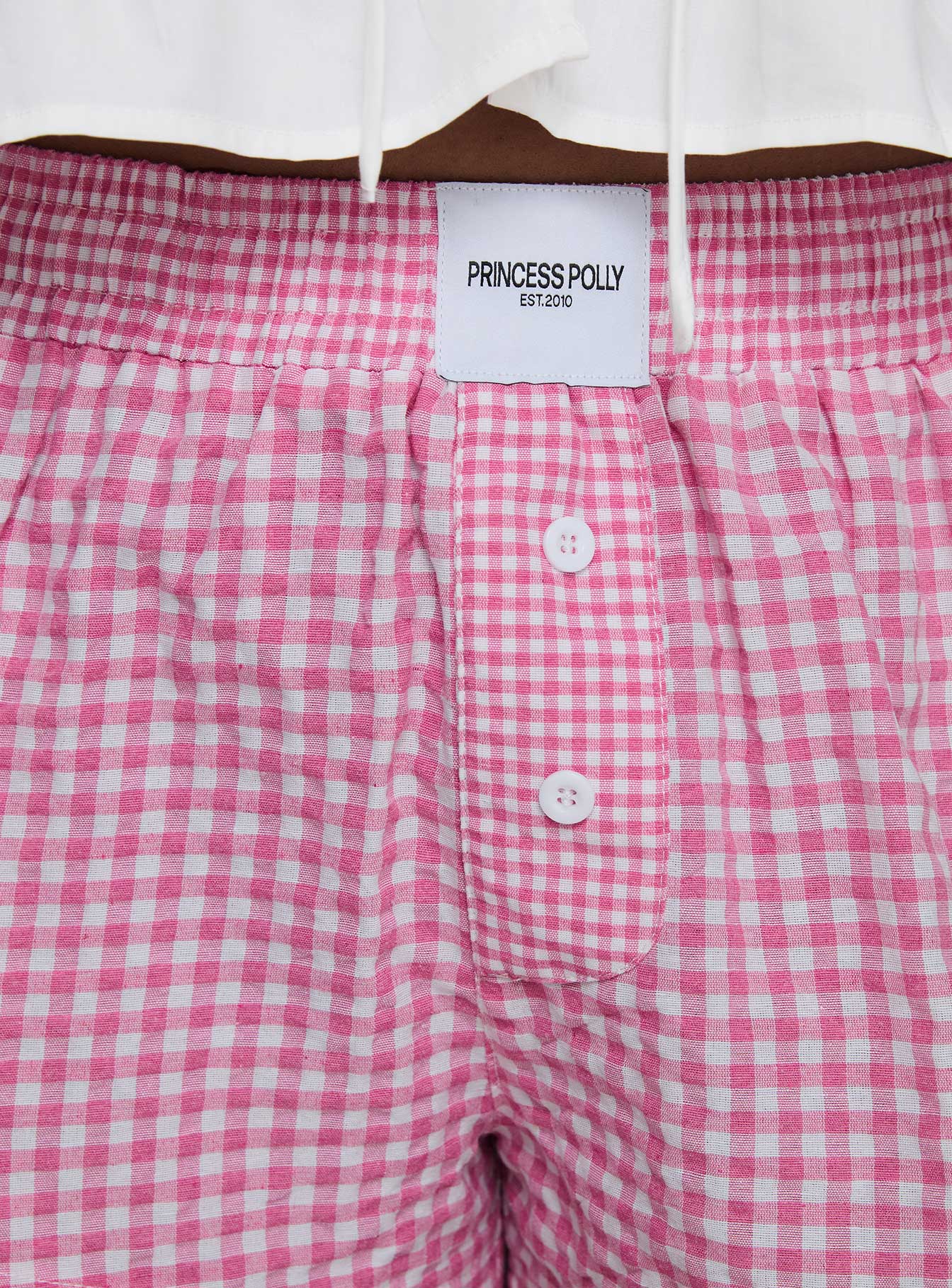 Back To It Boxer Shorts Pink Gingham Outlet 2025 New