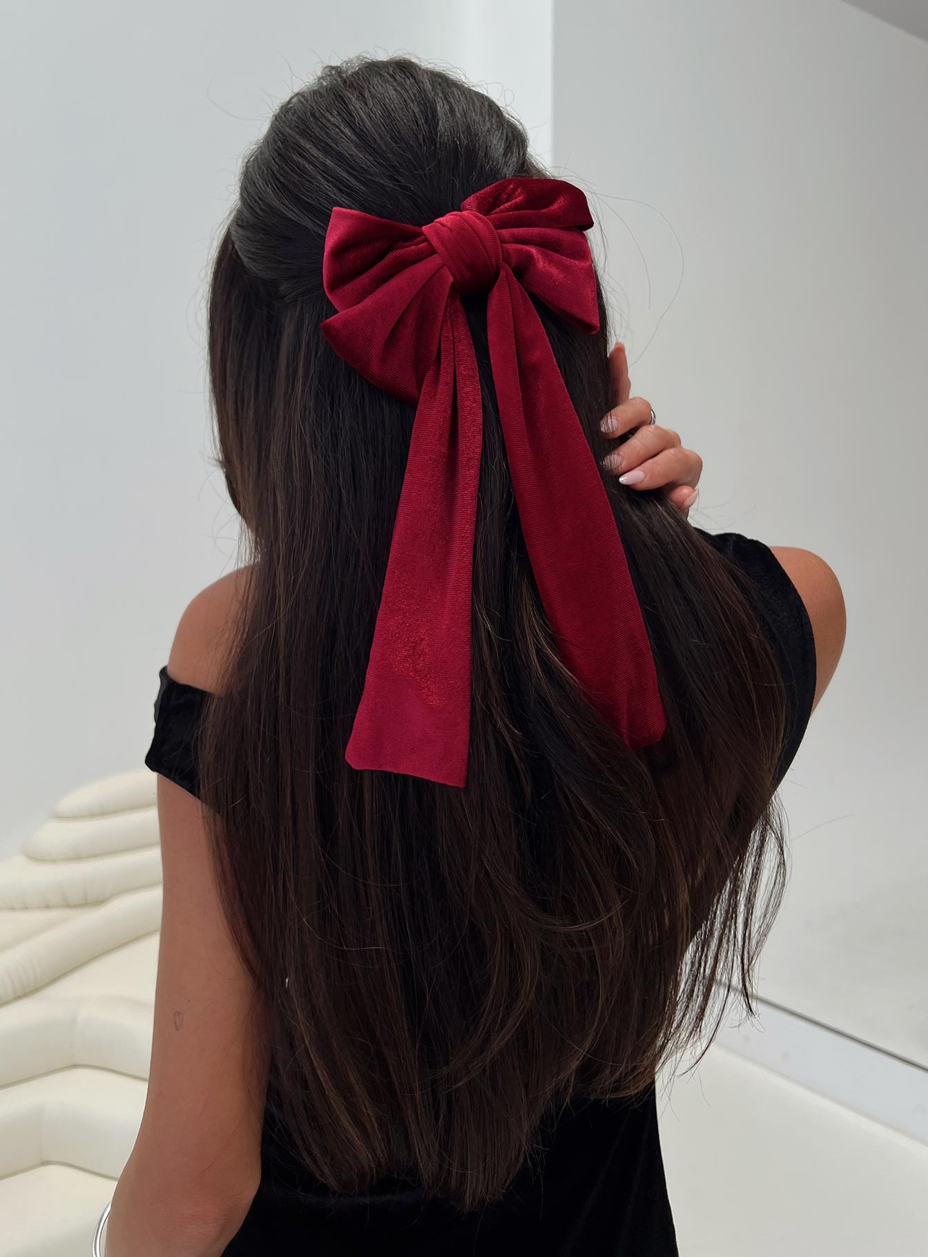 In Love Forever Hair Bow Red Fashionable