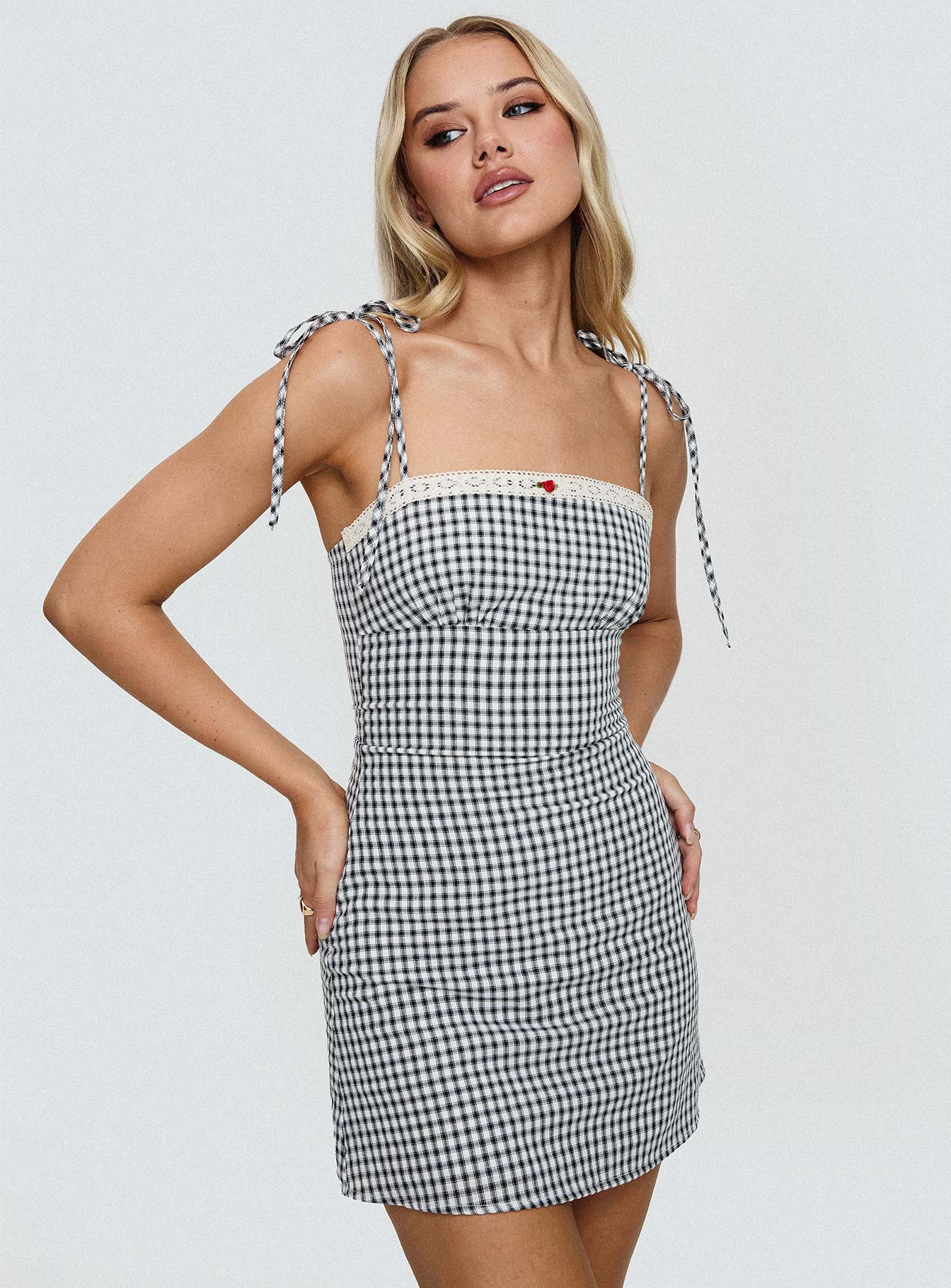 Burkes Mini Dress Black Check Buy Cheap Shop