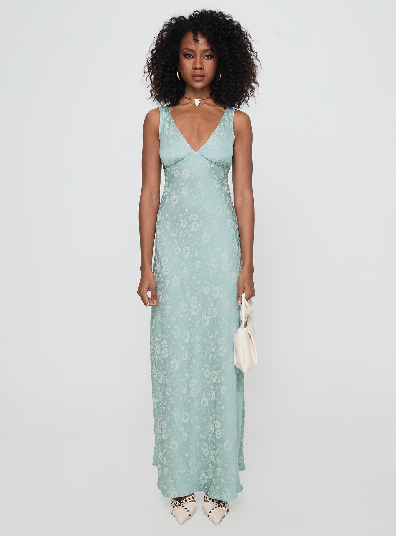 Nell Jacquard Maxi Dress Blue Sale Online Cheap