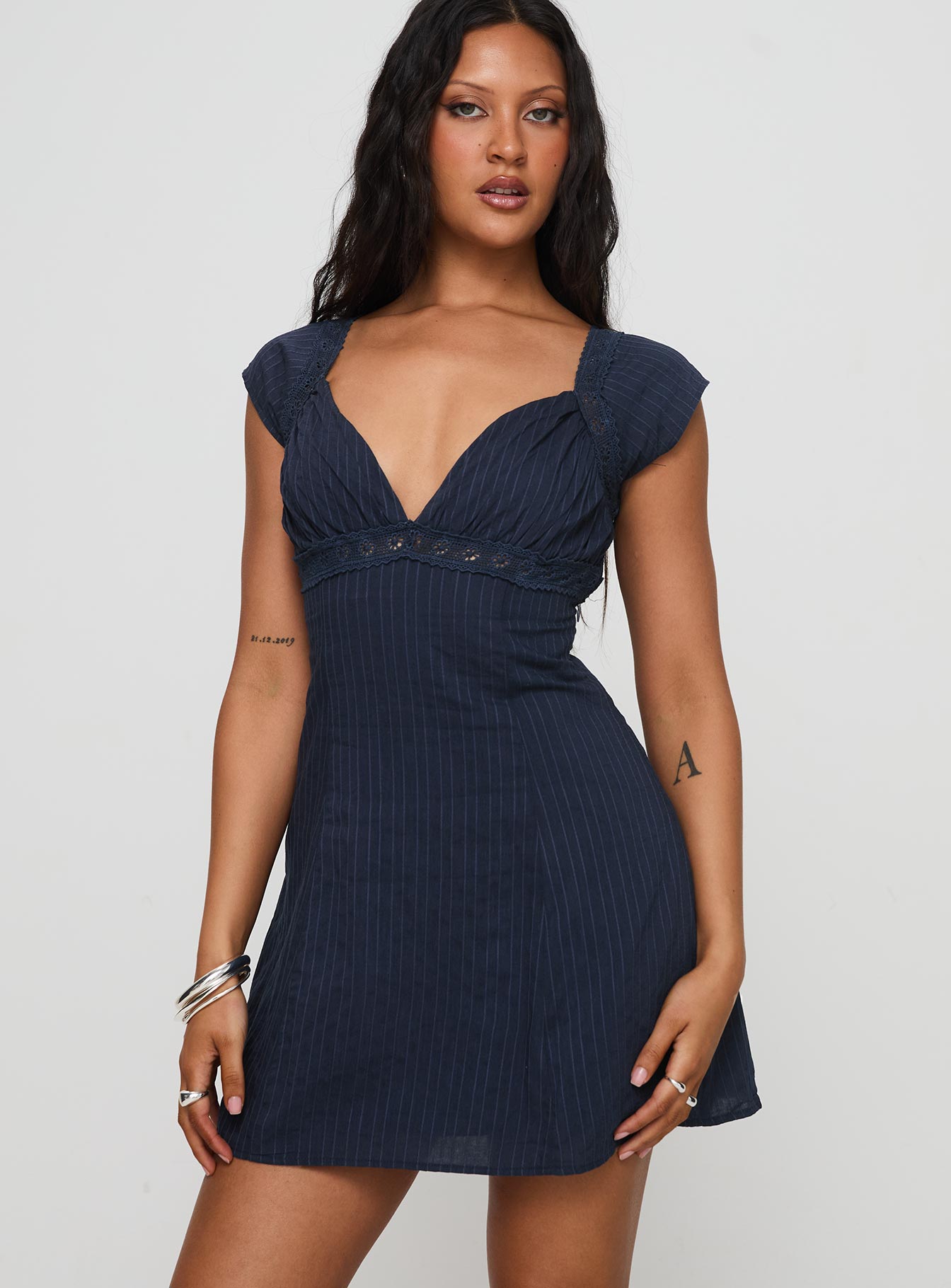 Forever And Always Mini Dress Navy Clearance Marketable