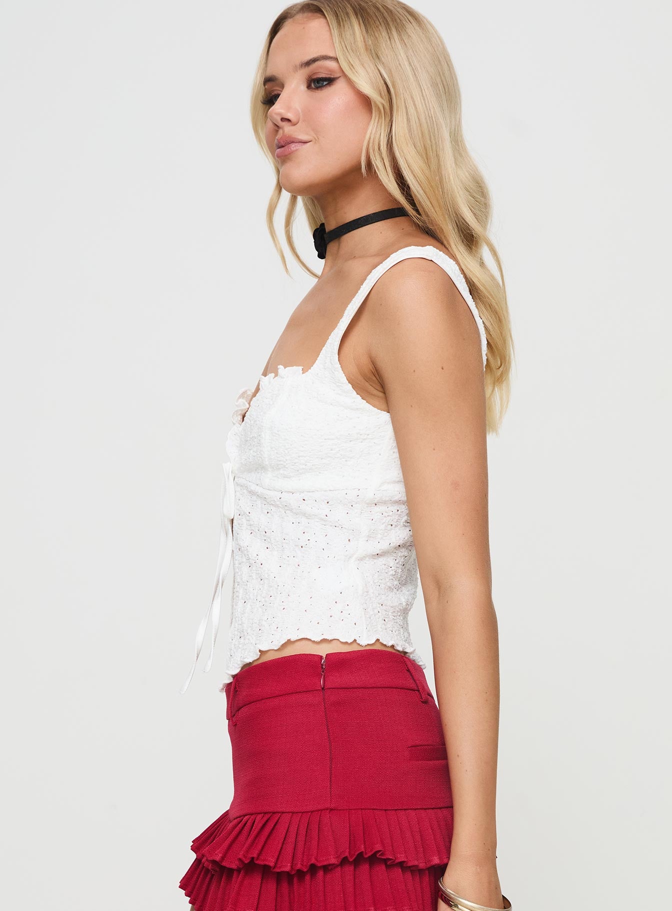 Amberly Top White Cheap Sale View