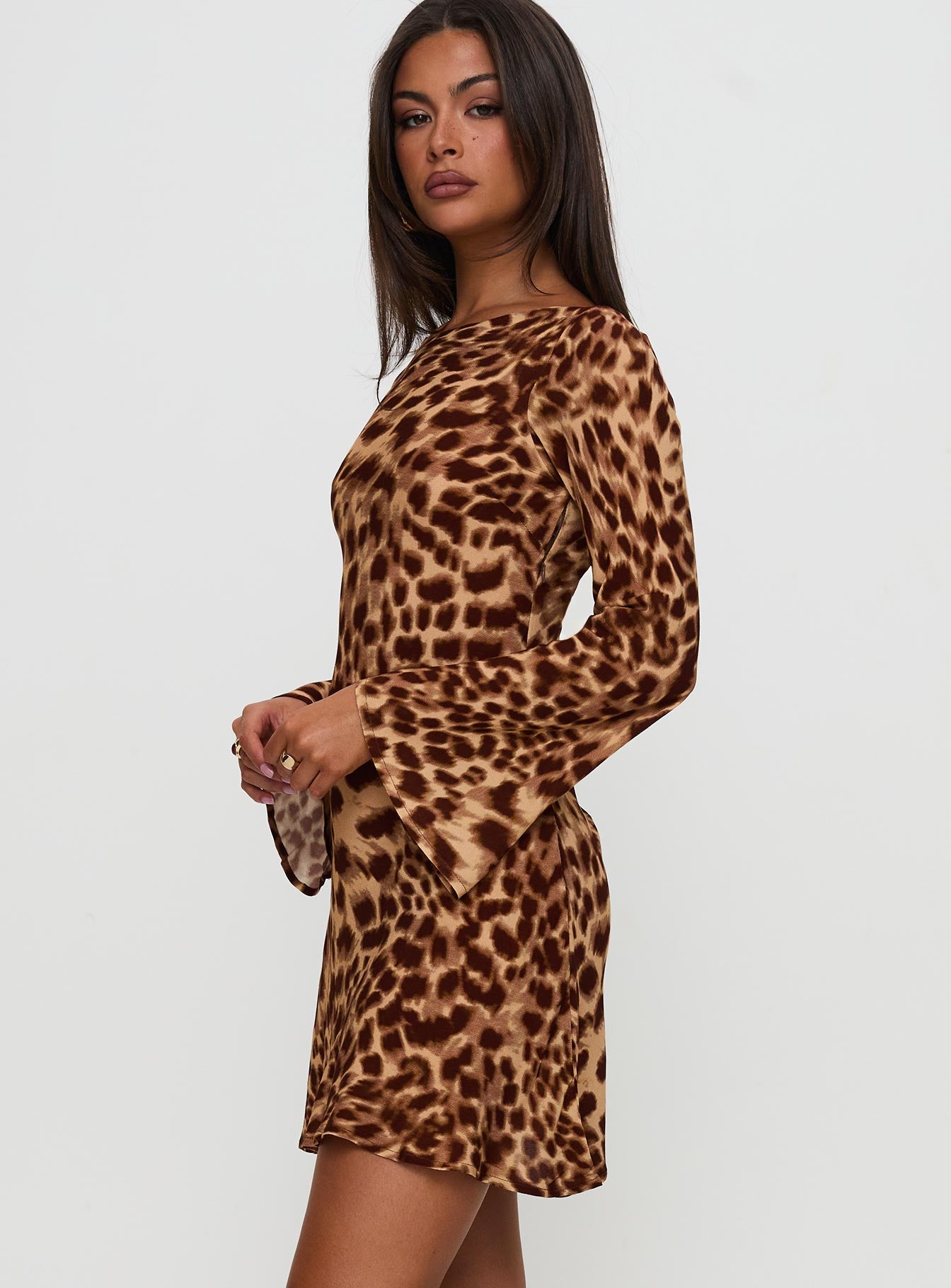 Halo Bias Mini Dress Leopard Buy Cheap Looking For