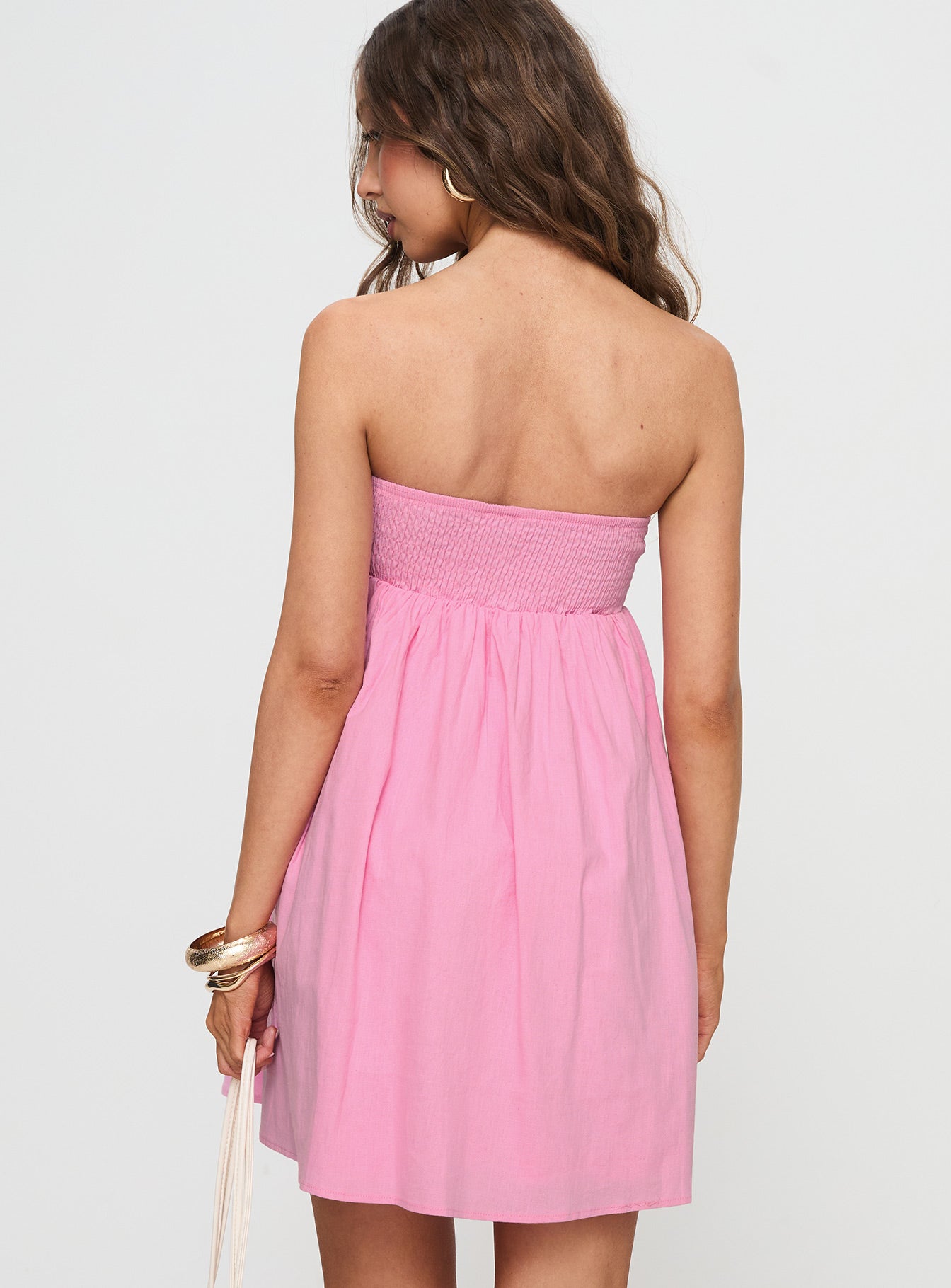 Osment Strapless Mini Dress Pink Quality Original