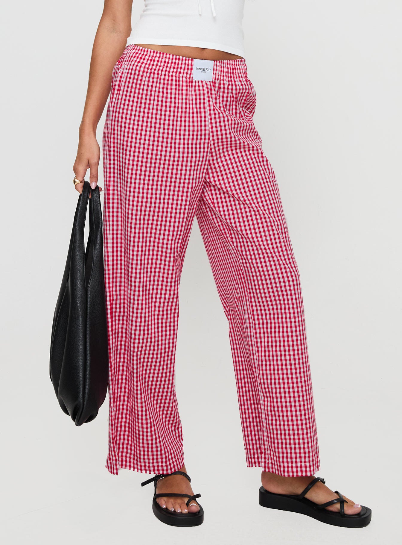 Beach House Pants Red Gingham Tumblr Cheap Pice