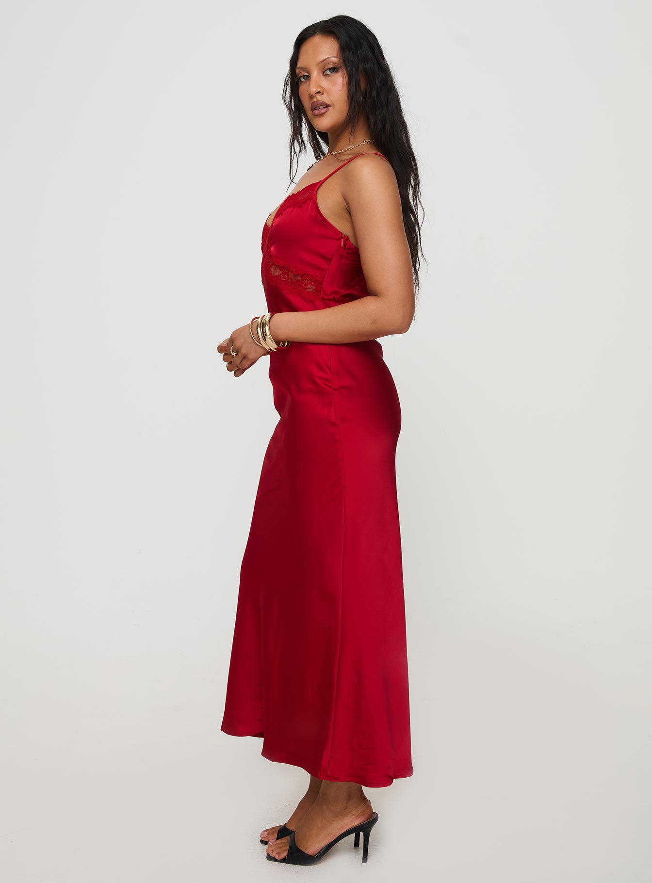 Treasure Bias Cut Maxi Dress Red Pictures Cheap Online