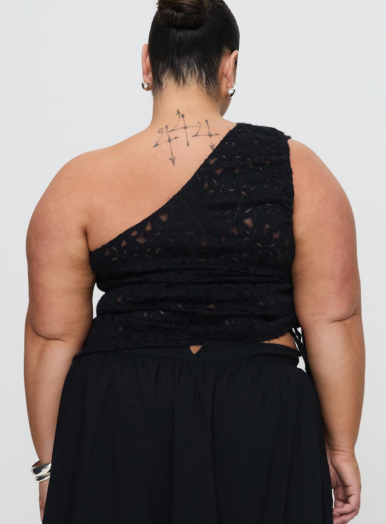 Sensua One Shoulder Top Black Buy Cheap Best Sale