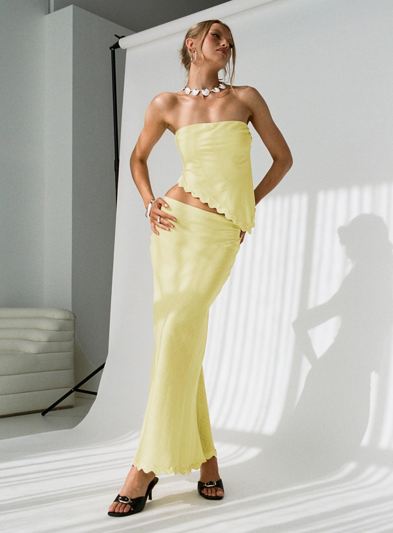 Silvershore Maxi Skirt Yellow Finishline For Sale